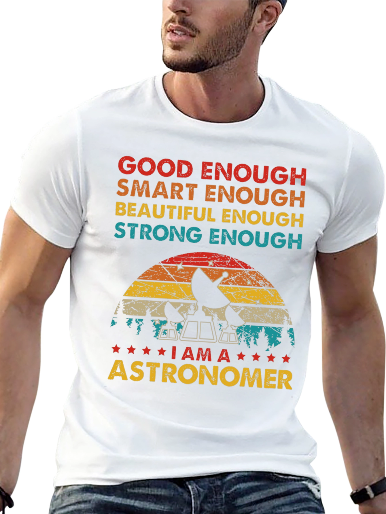 Black Astronomer T-Shirt - Good Enough, Smart Enough view 13