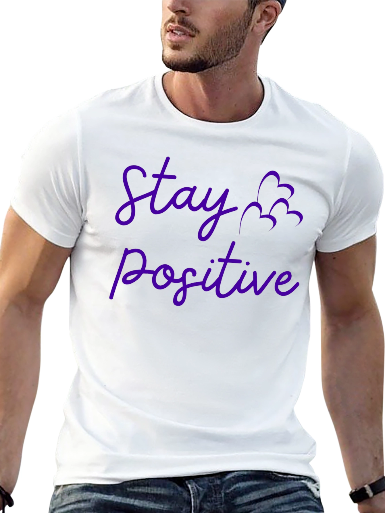 Black Stay Positive Graphic T-Shirt - Black view 13