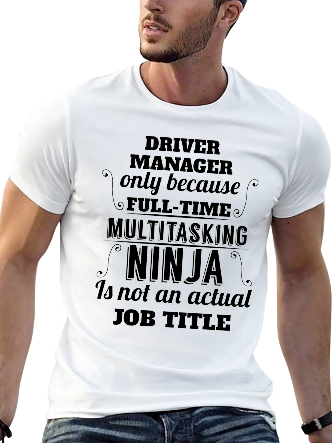 Black Driver Manager Ninja Graphic Tee view 13