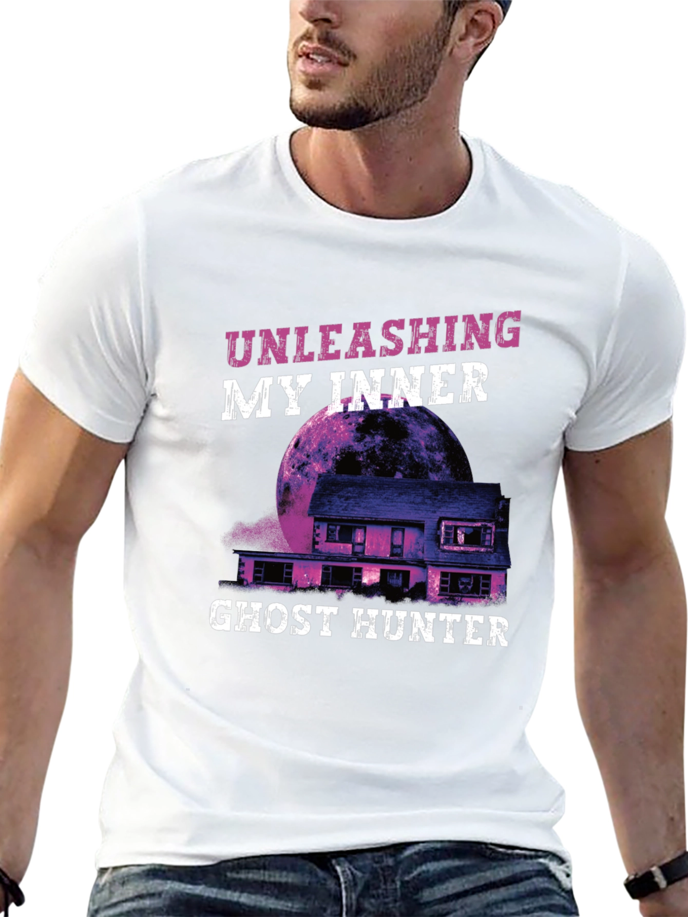 Black Ghost Hunter Graphic Tee view 13