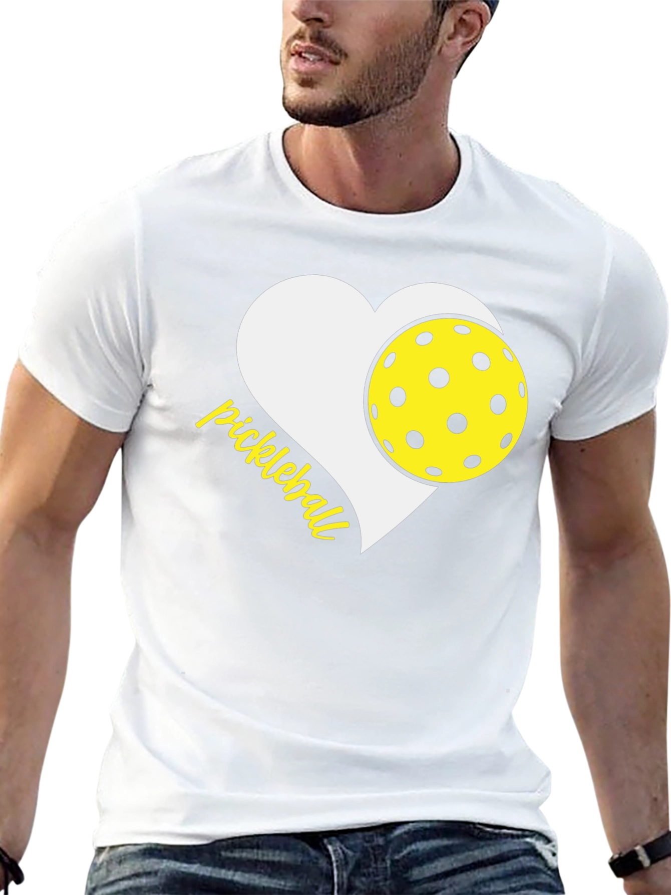 Black Pickleball Heart T-Shirt - Love the Game! view 13