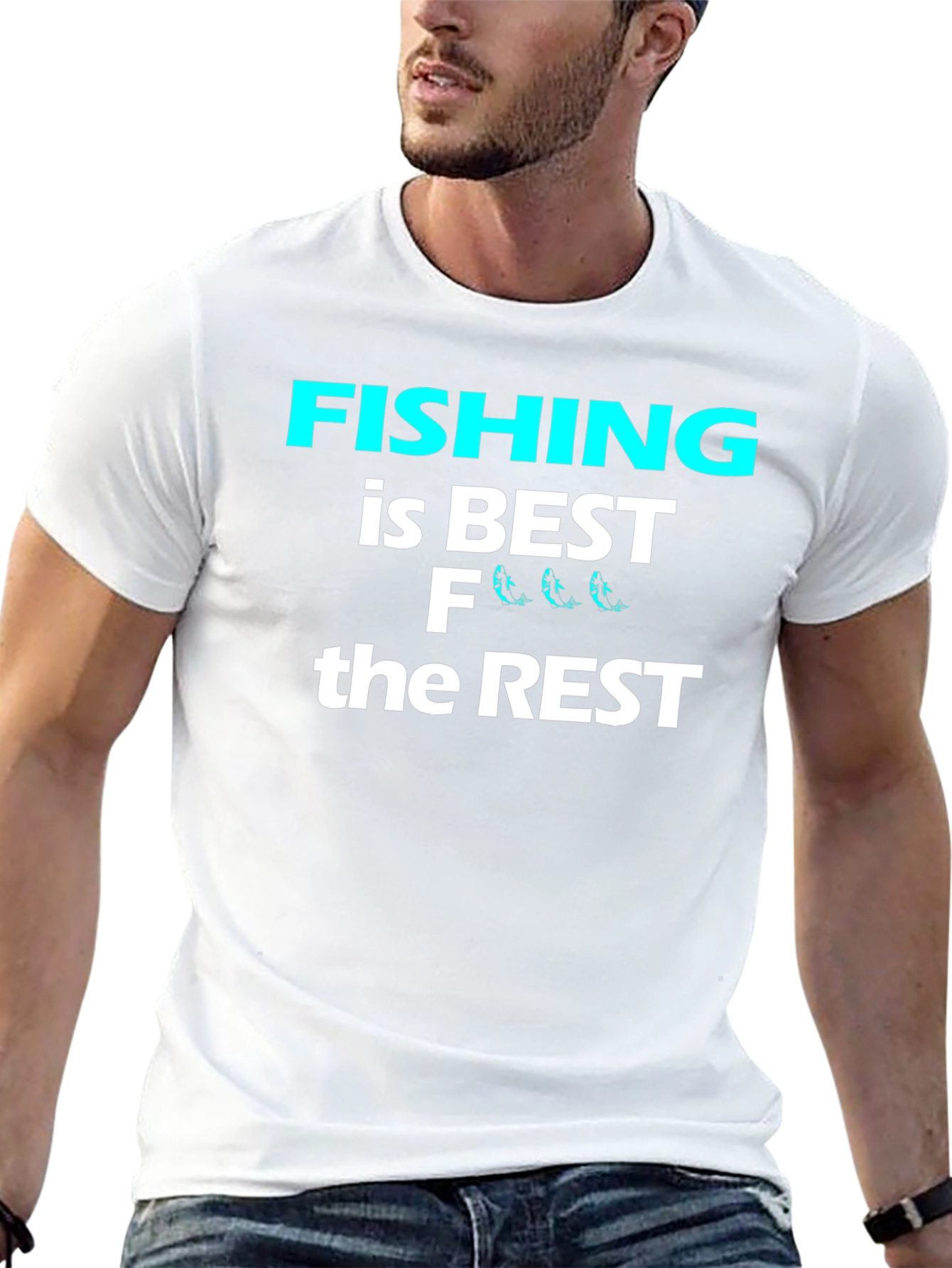 Black Funny Fishing is Best T-Shirt view 13