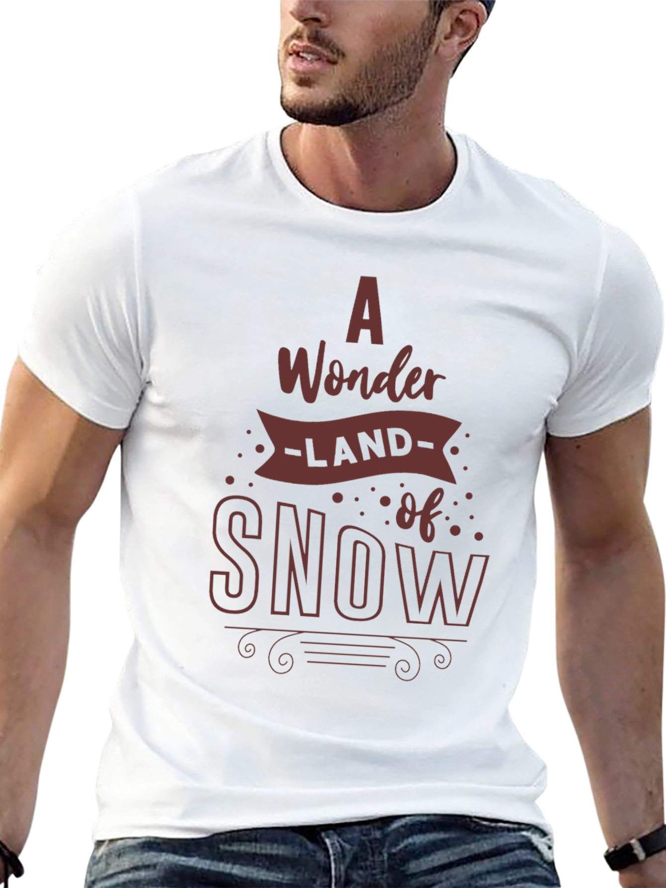 Black A Wonderland of Snow Graphic Tee view 13