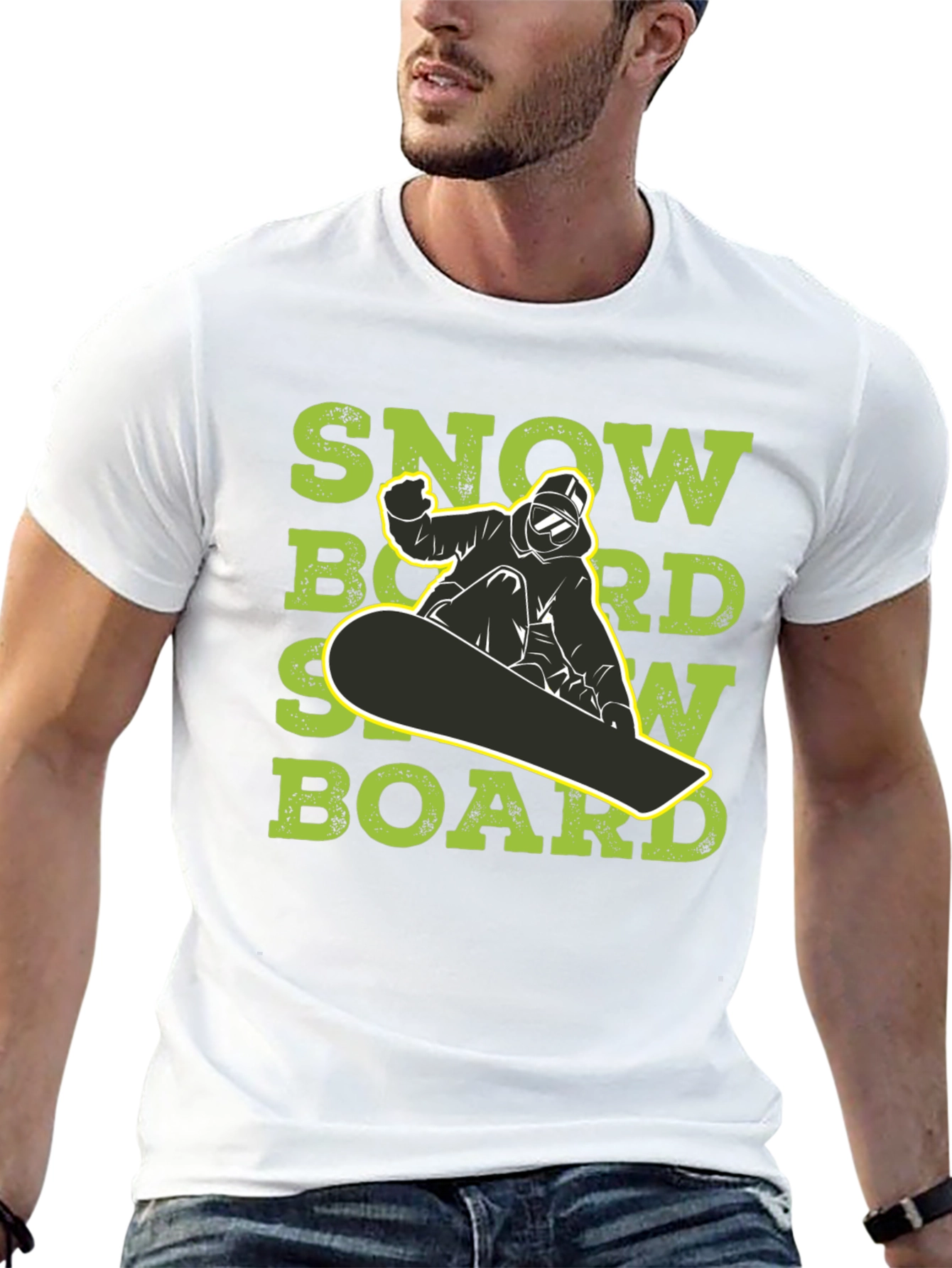 Black Snowboard T-Shirt - Ride in Style view 13