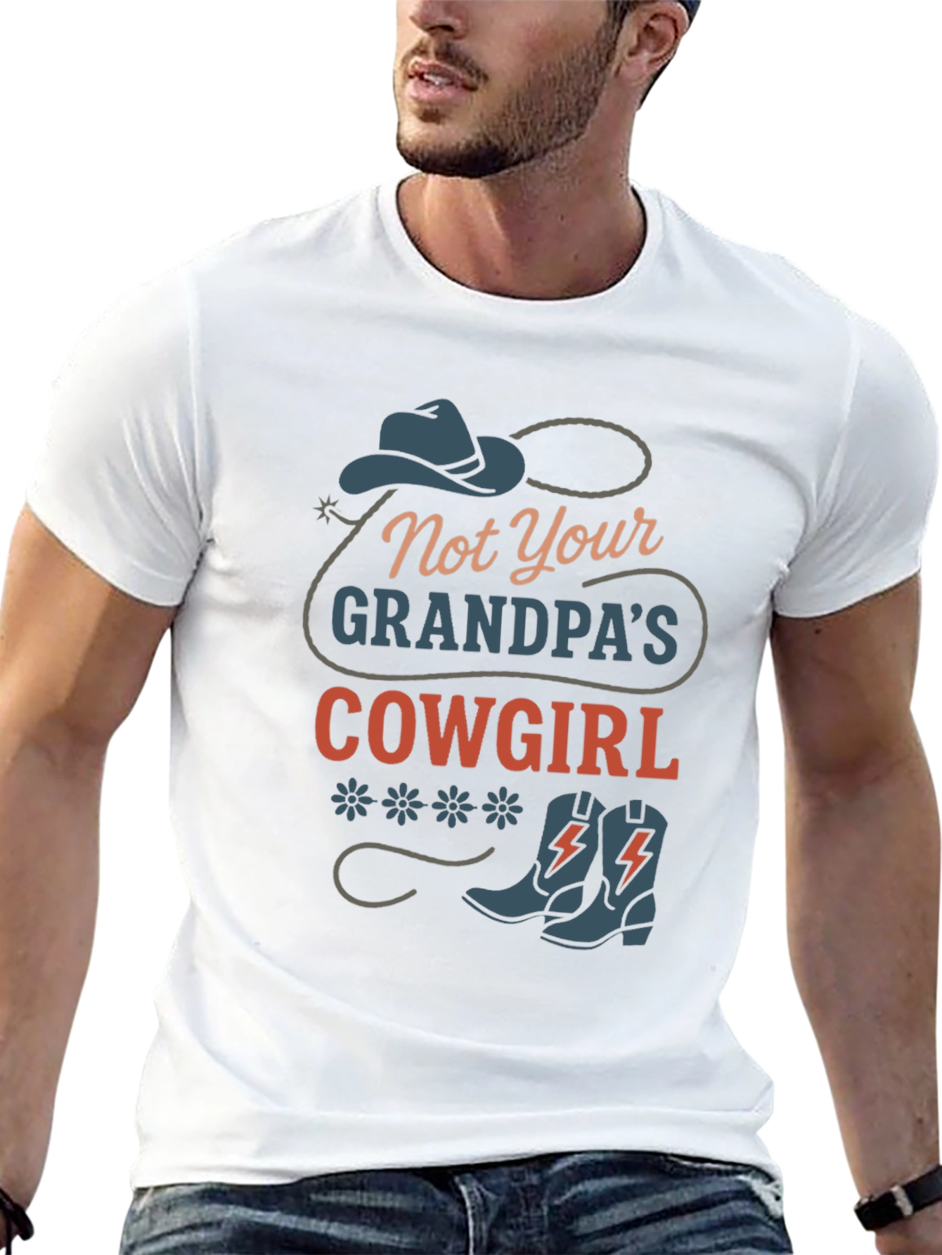 Black Not Your Grandpa's Cowgirl Graphic Tee view 13