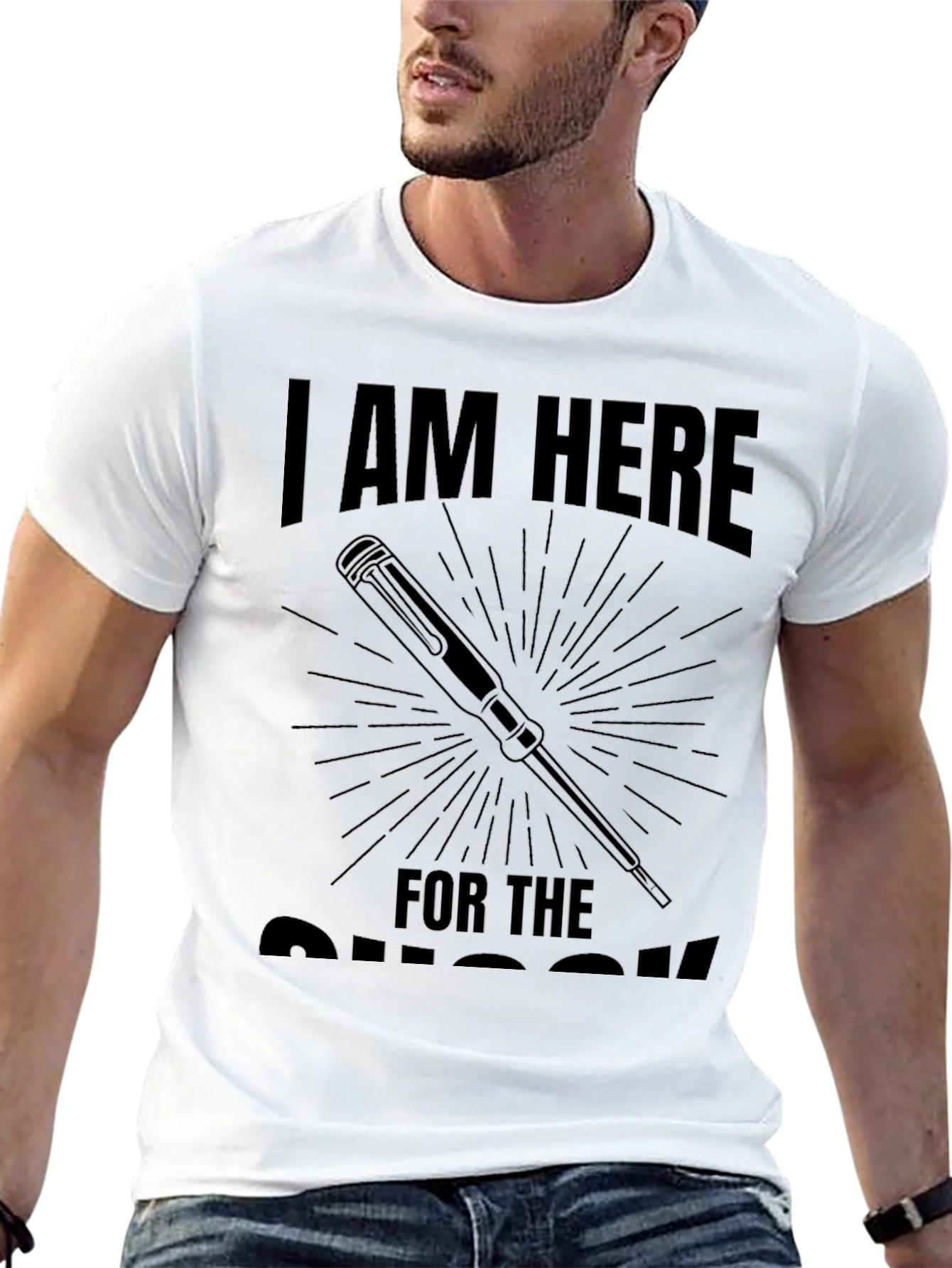 I'm Here For The Screws Funny Black T-Shirt - 13