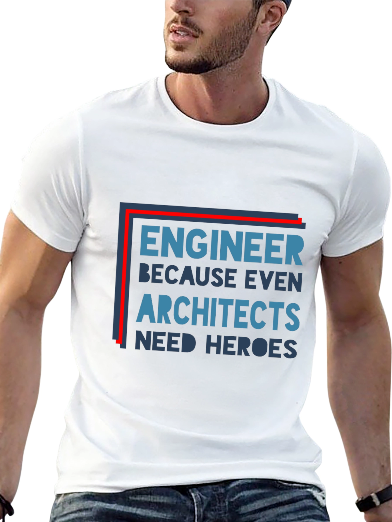 Black Engineer Hero Tee - Architect Appreciation Shirt view 13