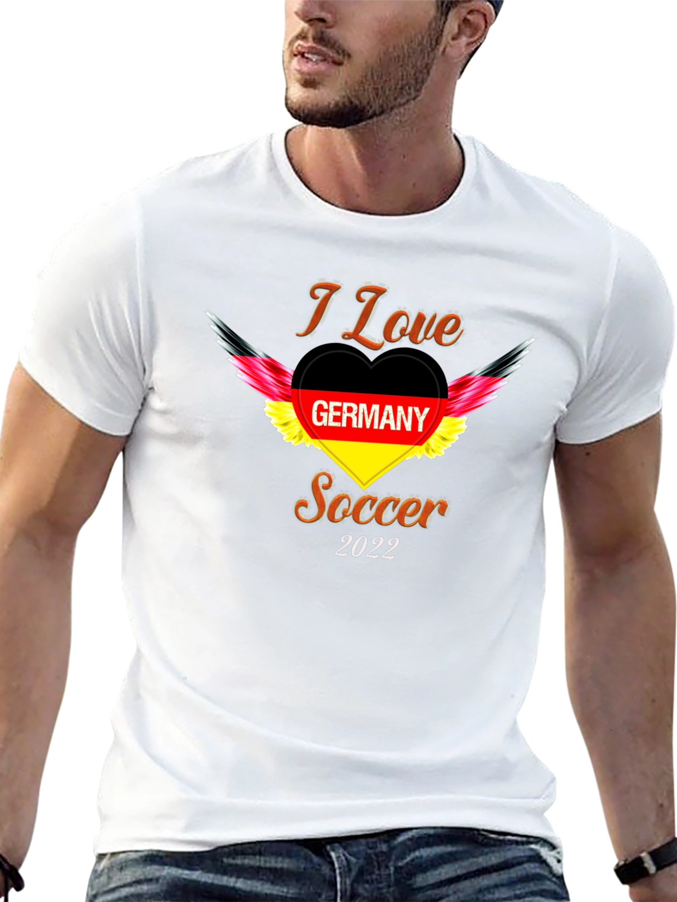 Black I Love Germany Soccer 2022 T-Shirt view 13
