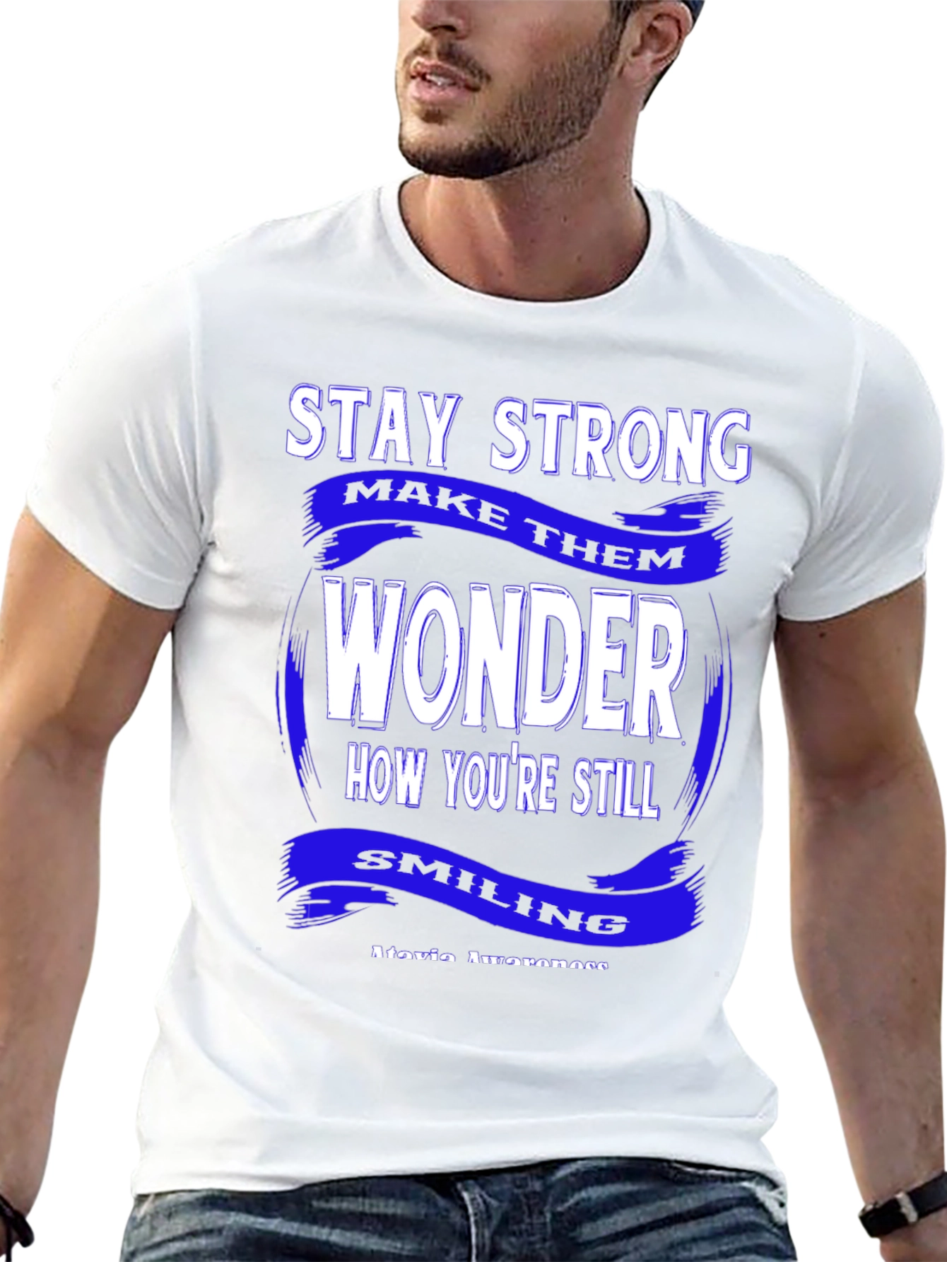 Black Stay Strong Graphic Tee - Black view 13
