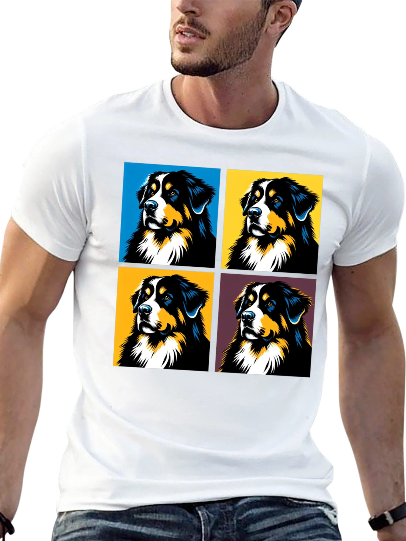 Black Dog Pop Art T-Shirt - Stylish Canine Tee view 13