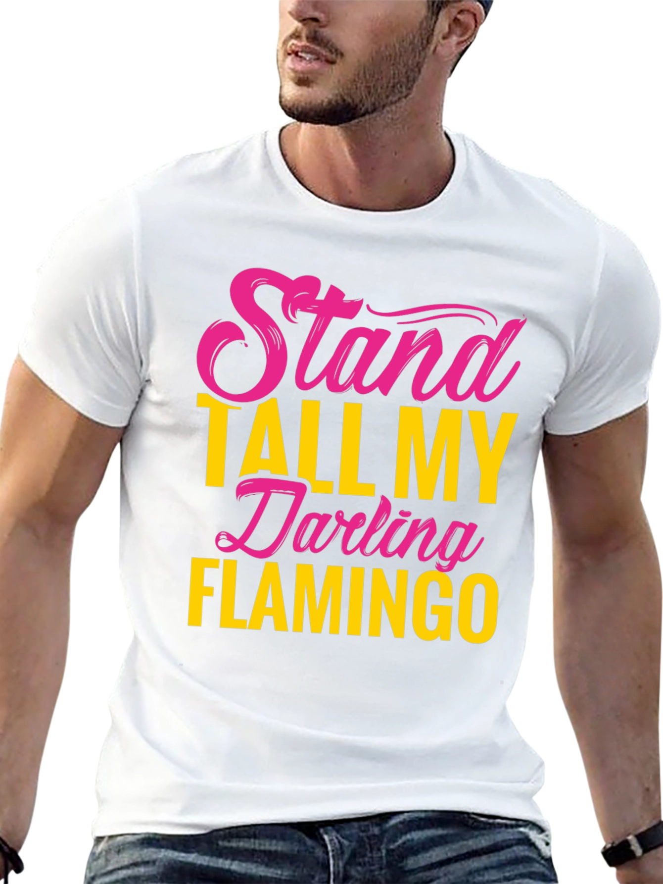 Black Stand Tall Darling Flamingo Graphic Tee view 13