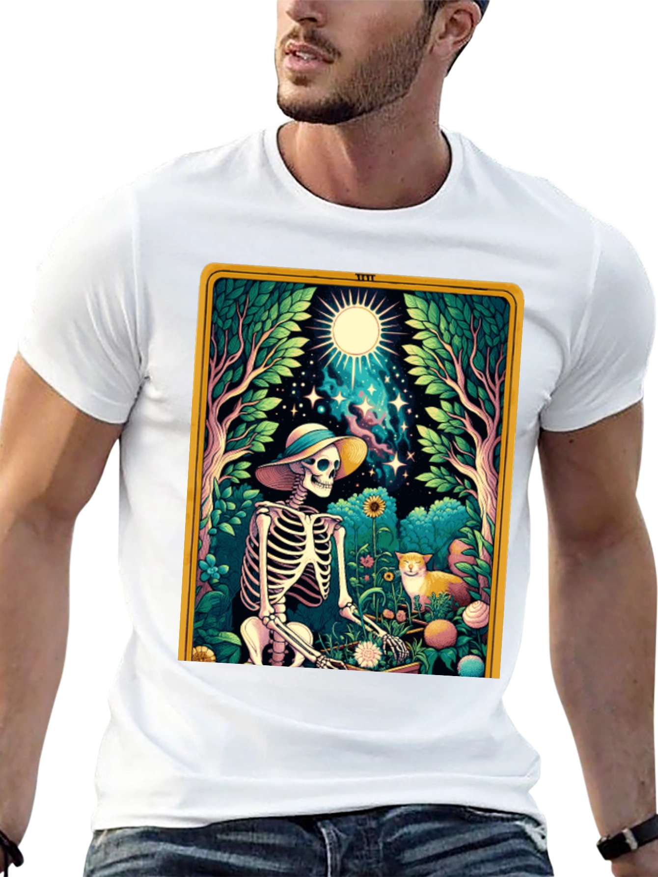 Black Skeleton Gardener Graphic Tee view 13