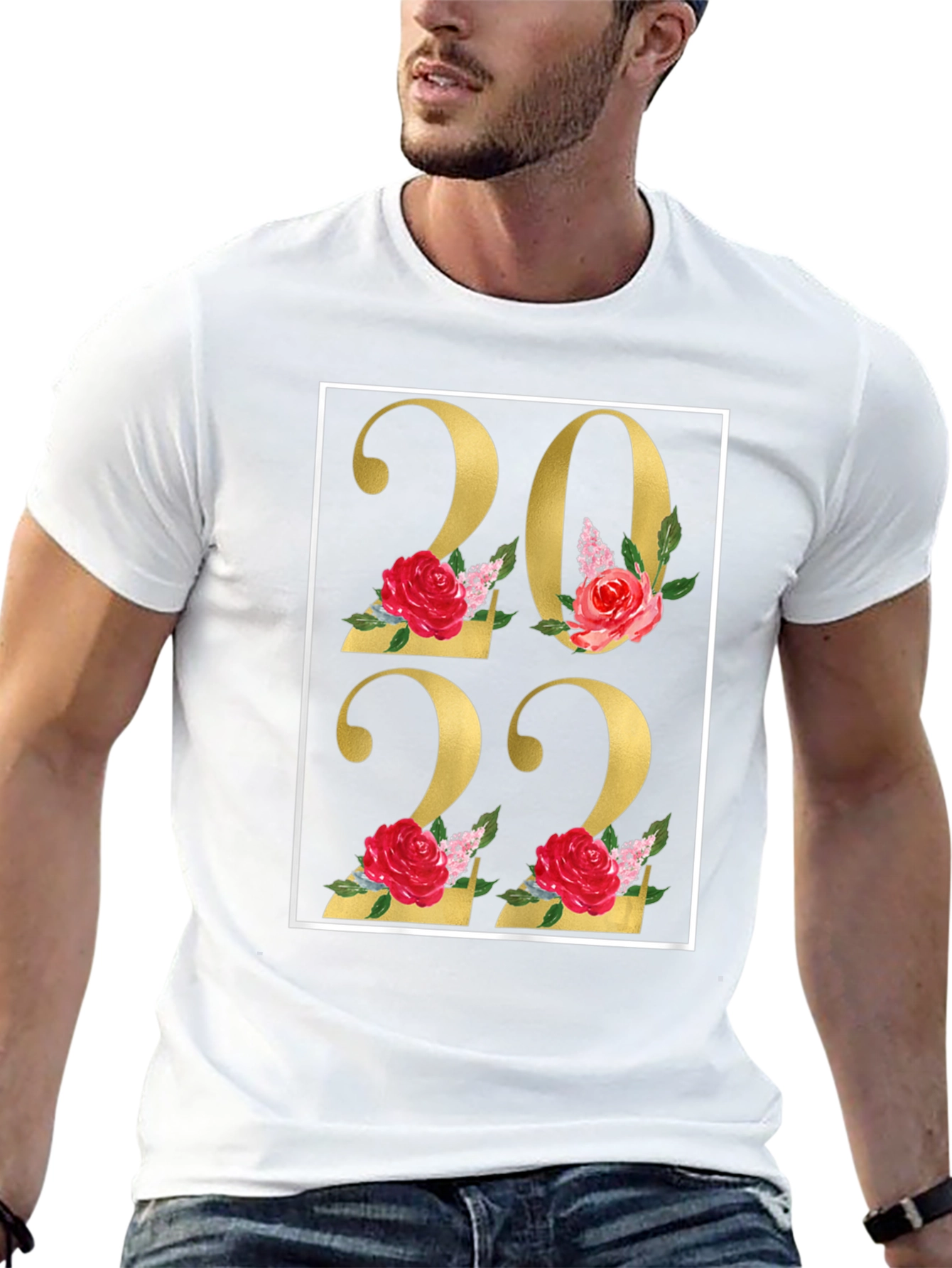 Black Floral 2022 Black T-Shirt view 13