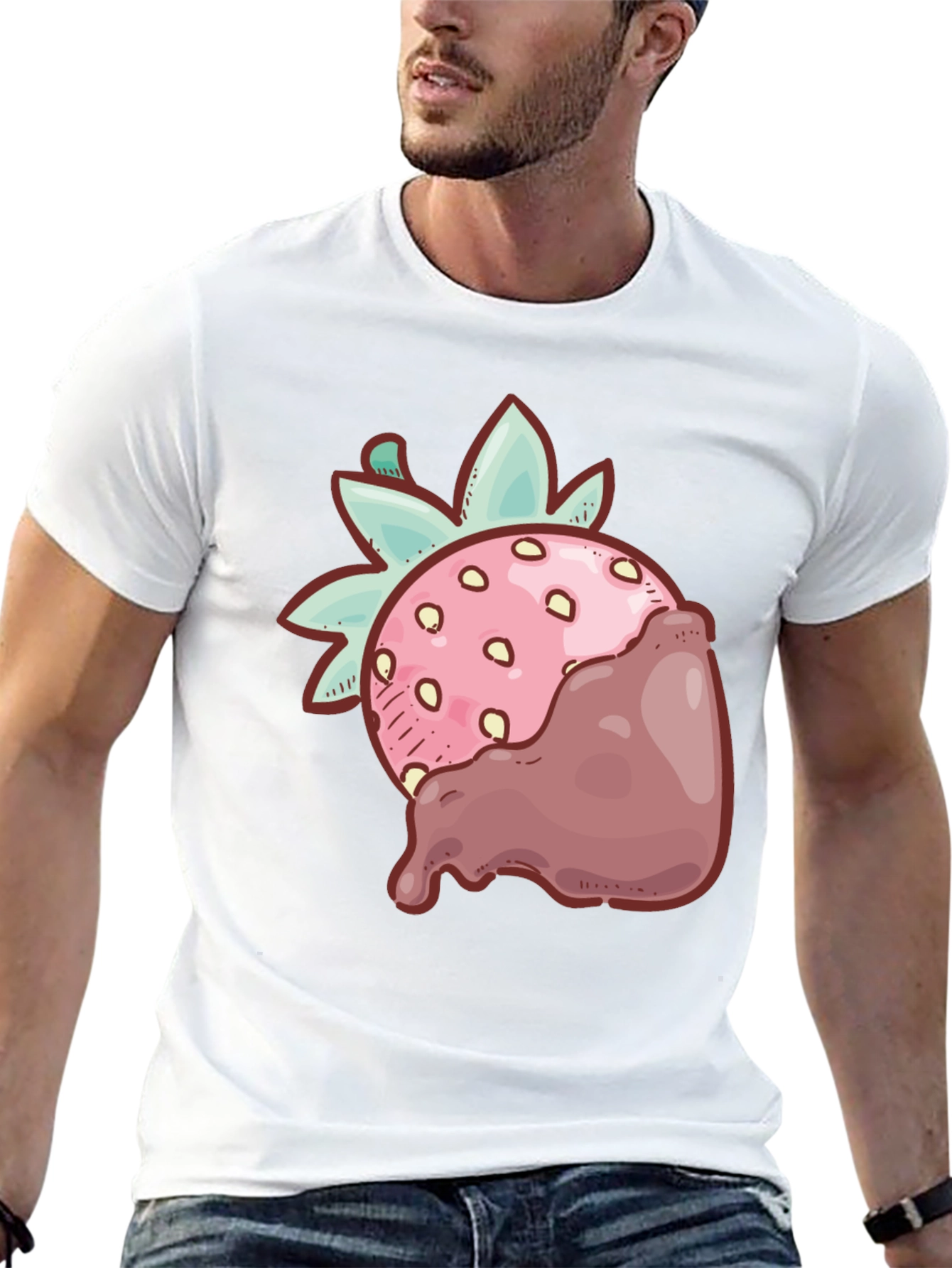 Black Strawberry Chocolate Dipped T-Shirt view 13