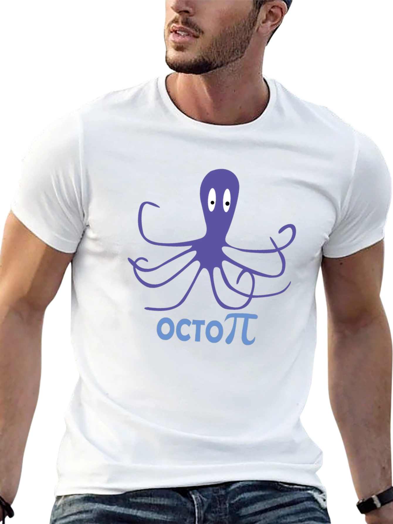 Black Octopi Tee - Funny Math Pun T-Shirt view 13