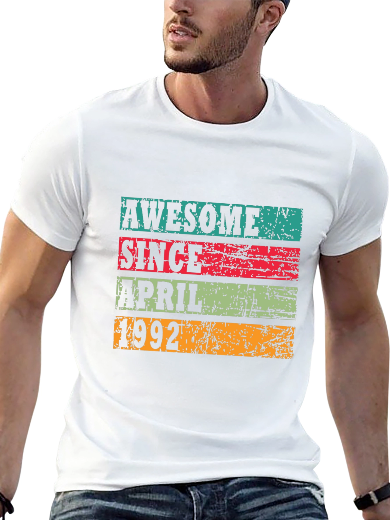 Black Awesome Since April 1992 T-Shirt view 13
