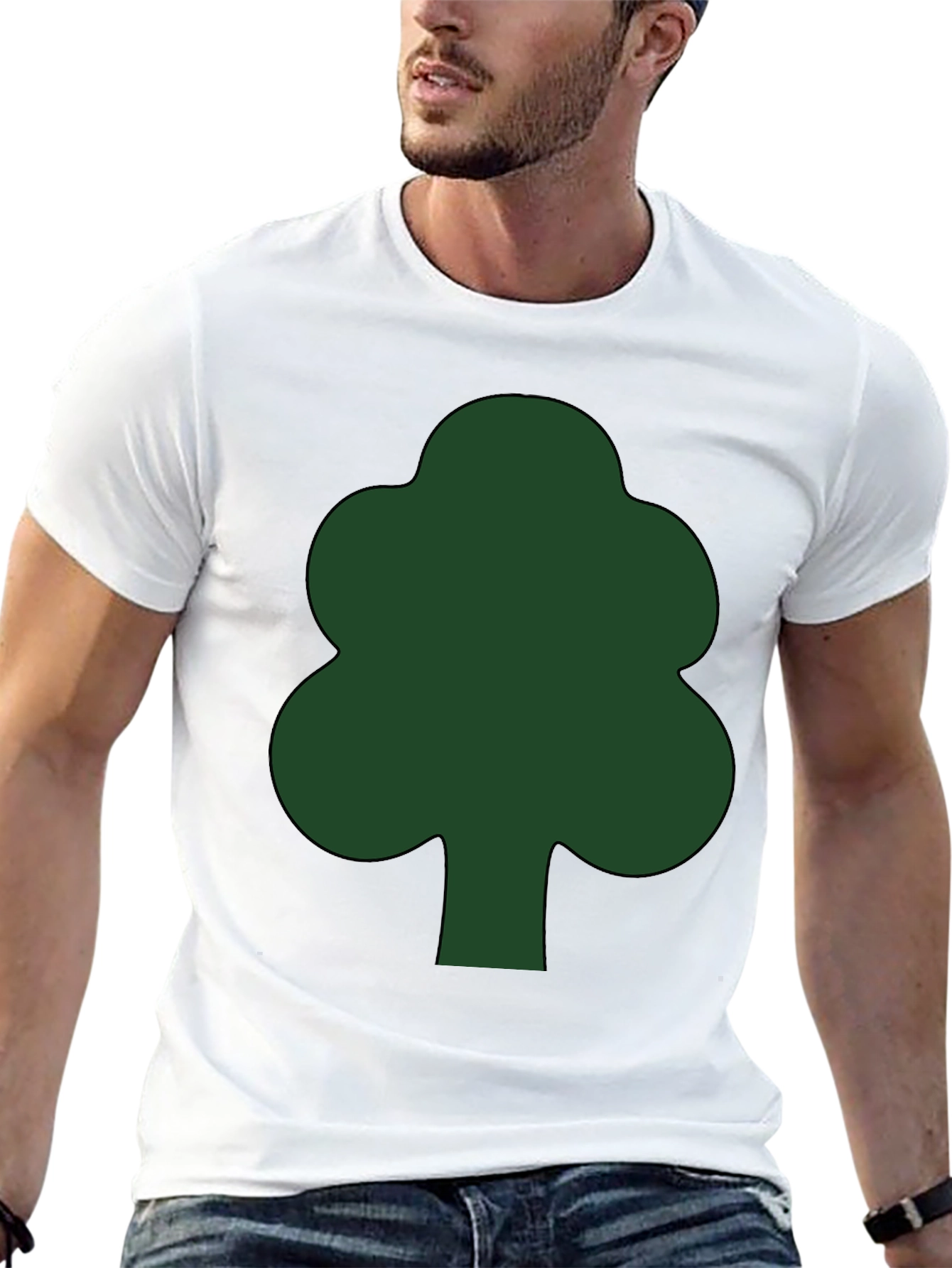 Black Green Tree Graphic Black T-Shirt view 13