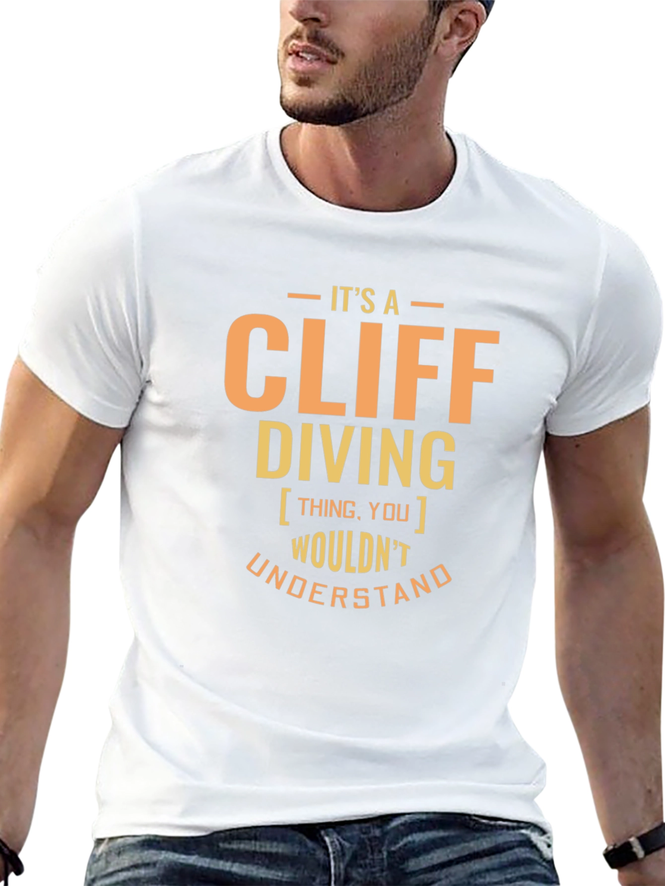 Black It's A Cliff Diving Thing T-Shirt view 13