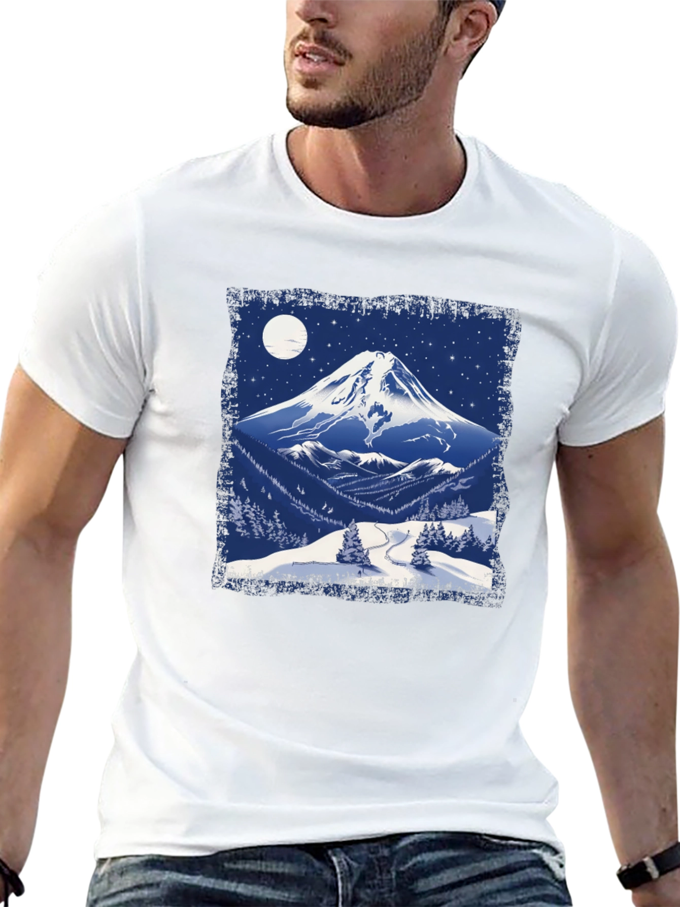 Black Mountain Peak Graphic Tee - Black Unisex view 13