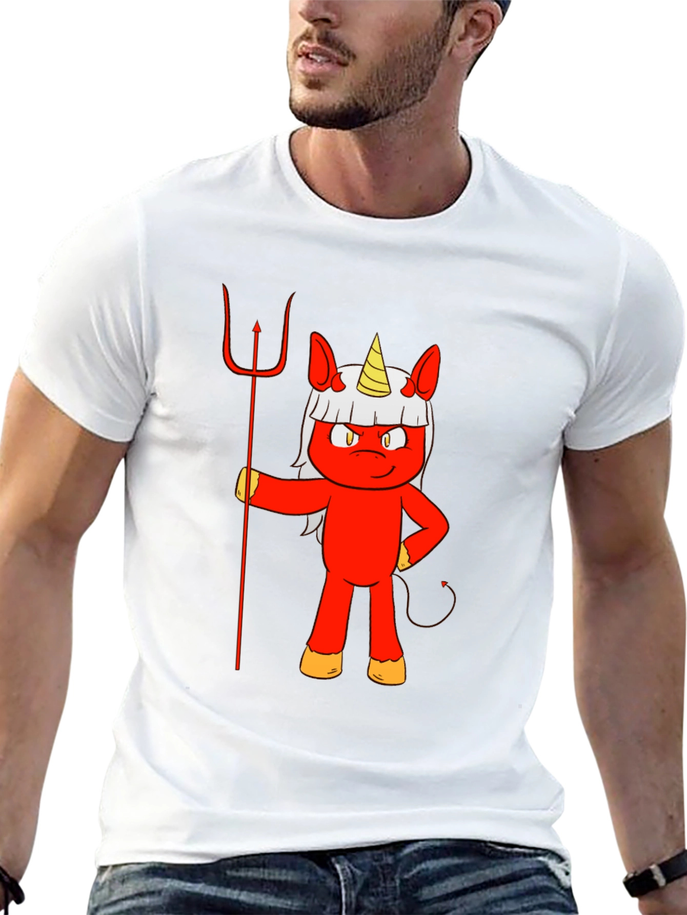 Devil Unicorn Graphic T-Shirt - 13