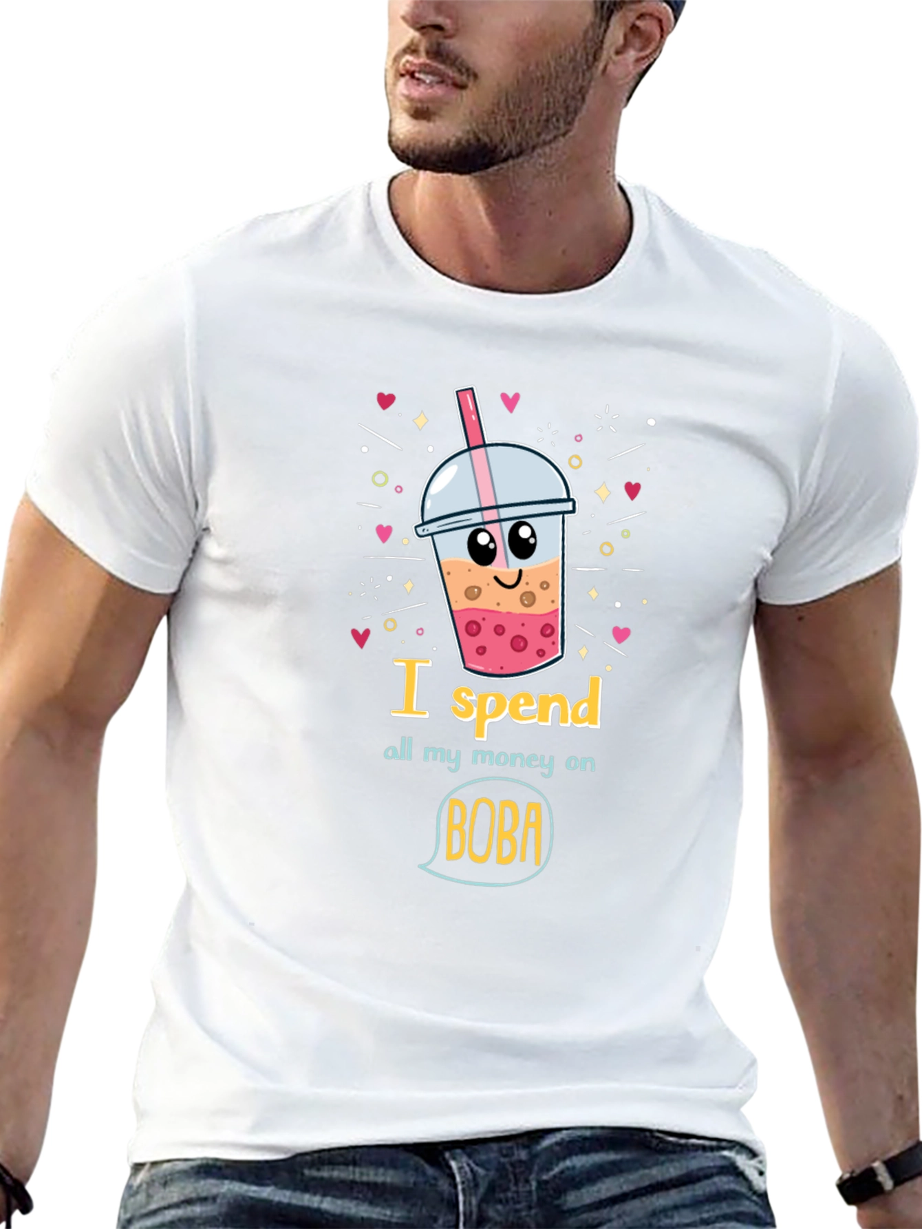 Black Boba Lover Tee: I Spend All My Money On Boba! view 13