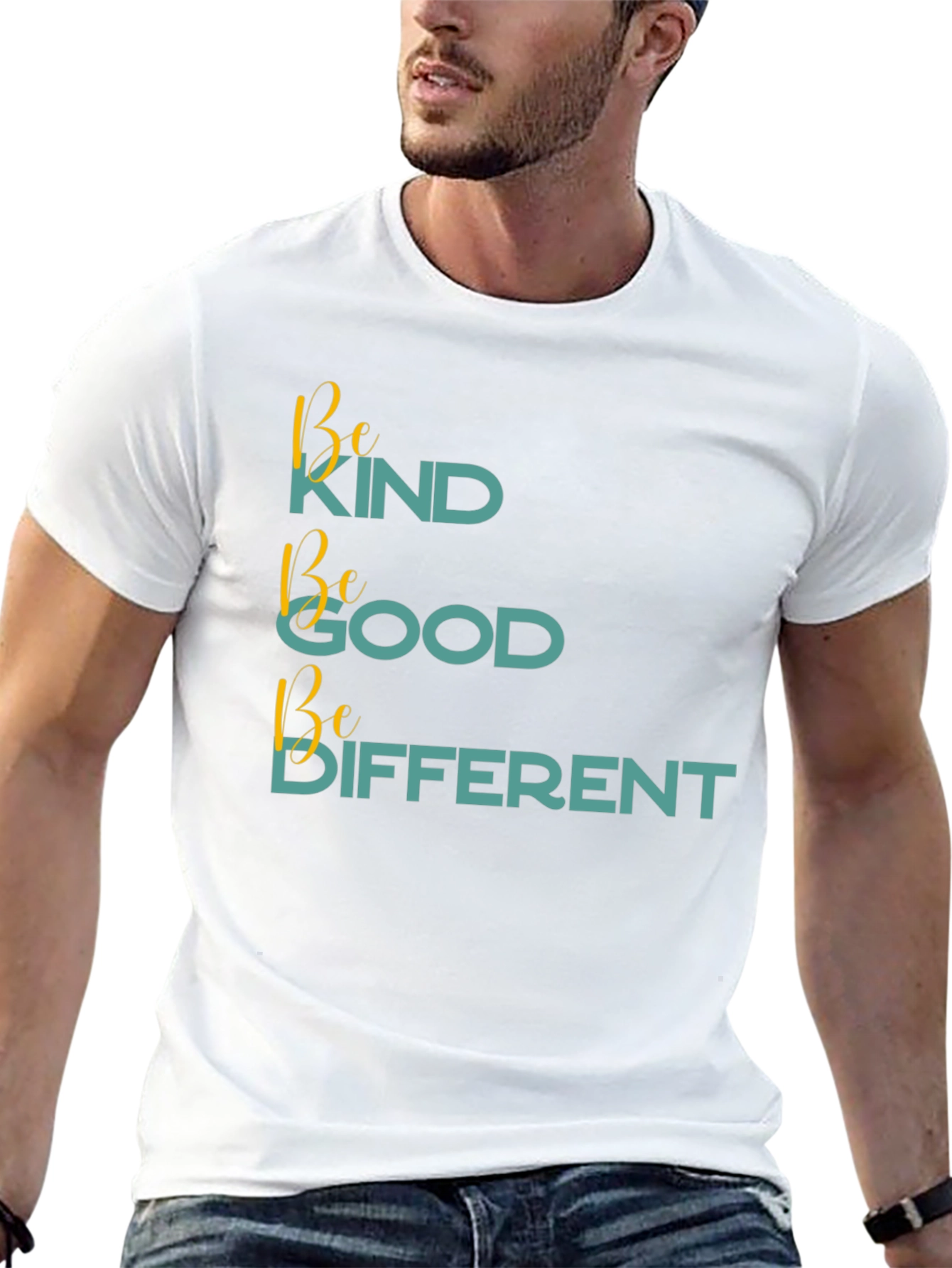 Black Be Kind Be Good Be Different Black T-Shirt view 13