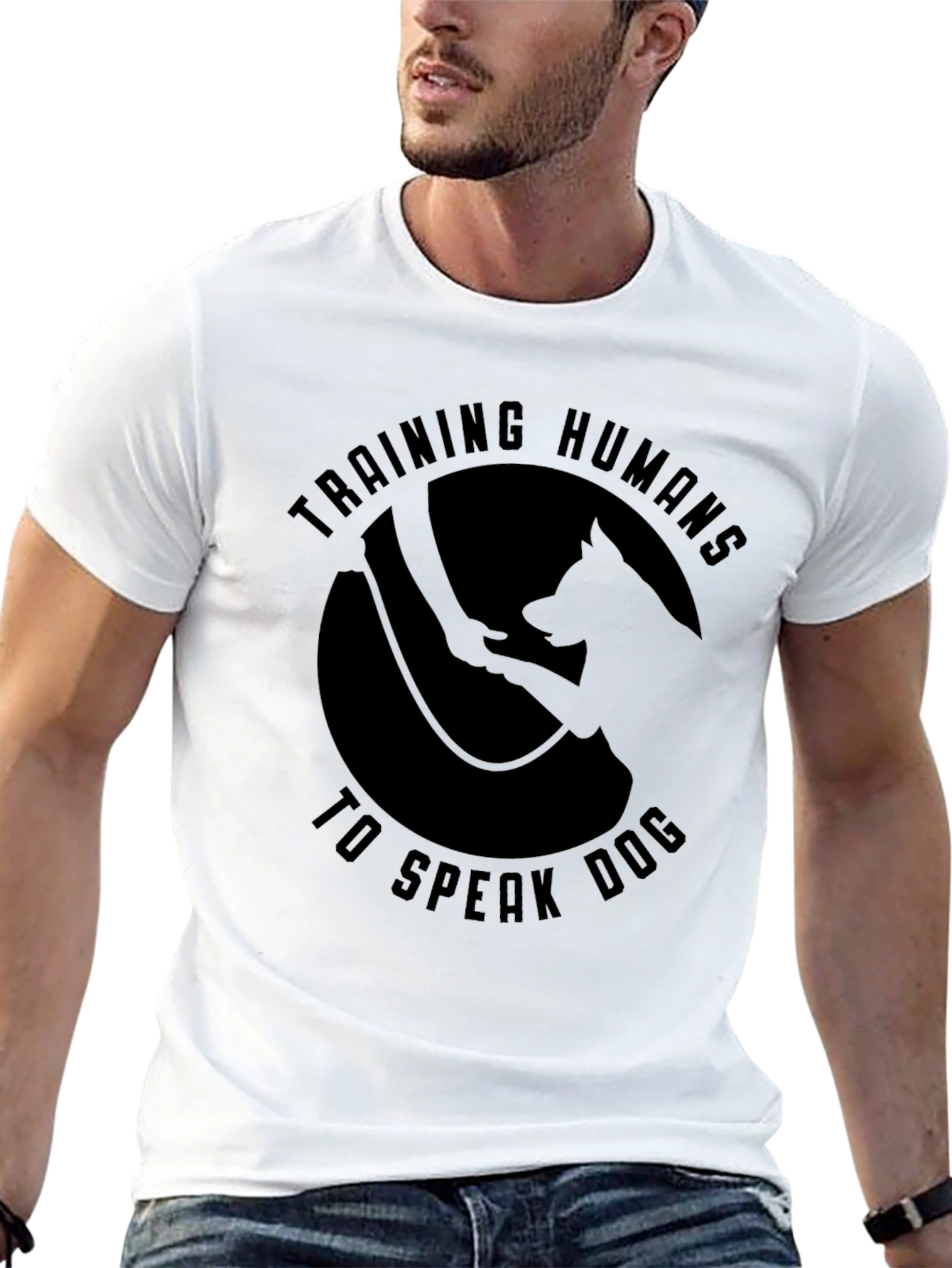 Black Training Humans to Speak Dog T-Shirt view 13