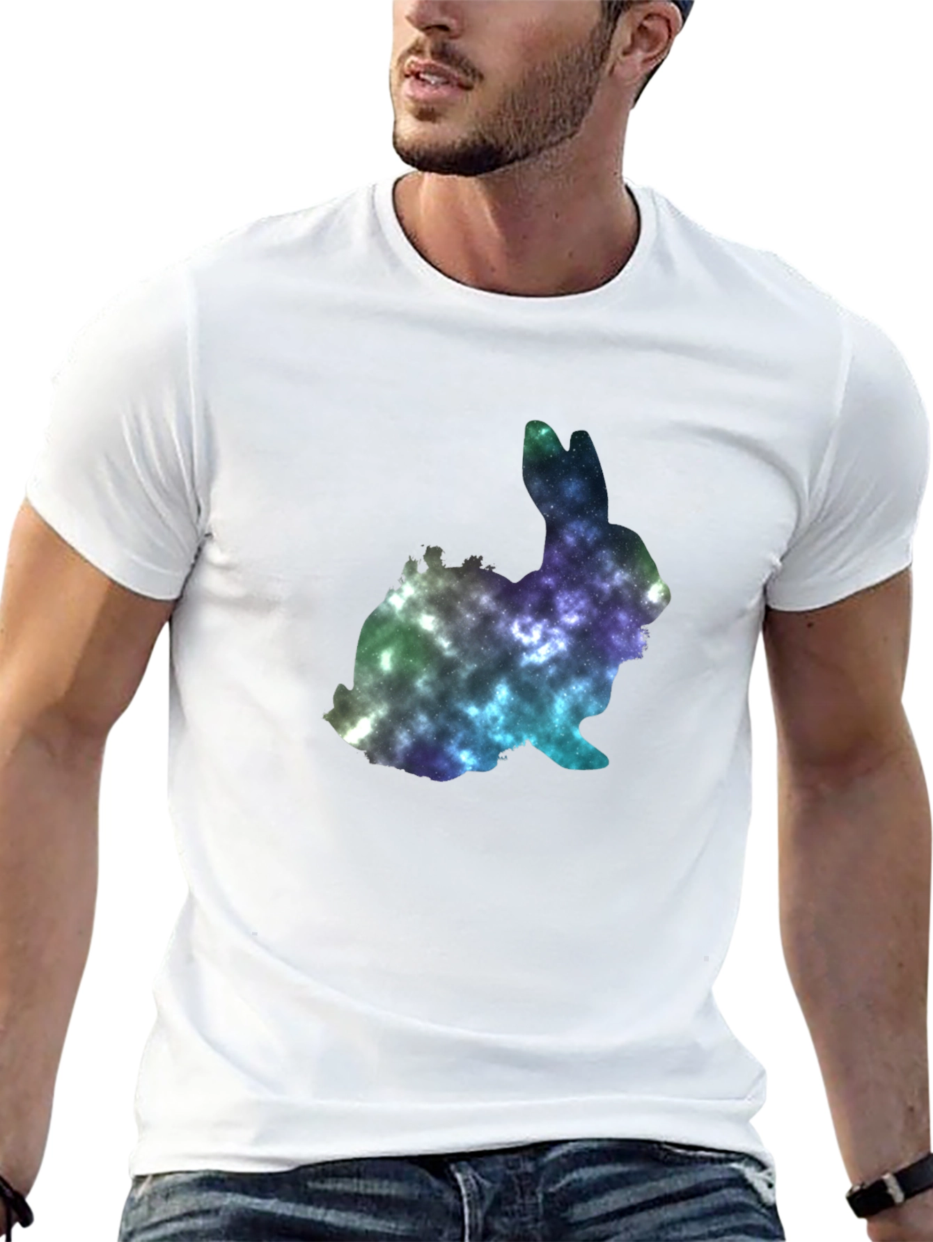 Cosmic Rabbit Black T-Shirt - 13