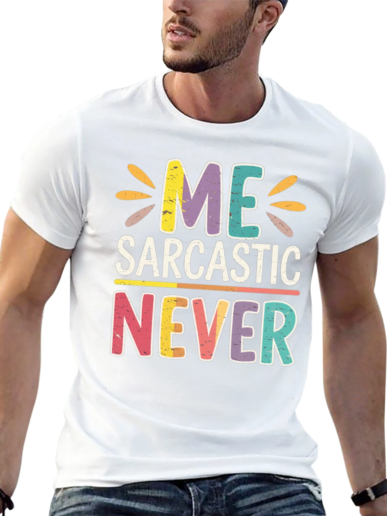 Black Me Sarcastic Never Graphic T-Shirt view 13