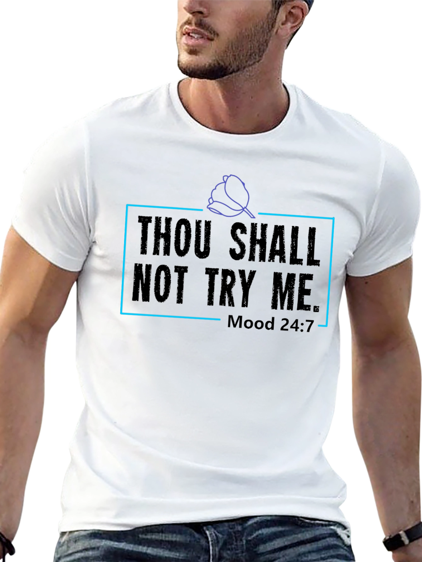 Black Thou Shalt Not Try Me Graphic Tee - Mood 24:7 view 13