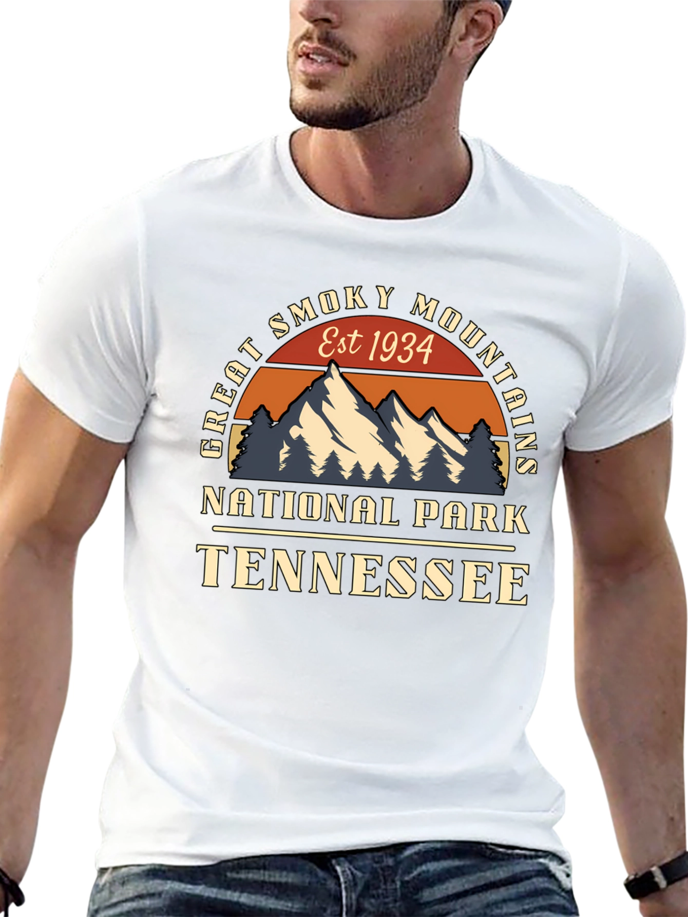 Black Great Smoky Mountains Tee - National Park Tennessee view 13