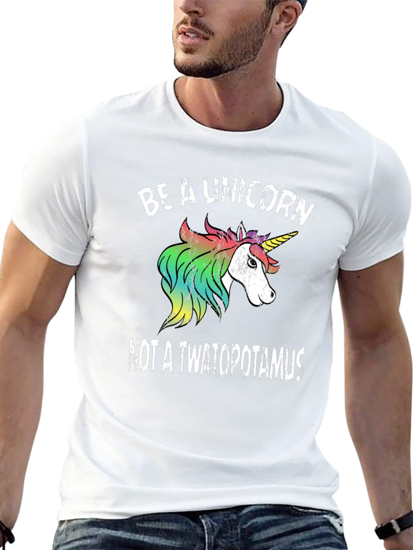 Black Be a Unicorn T-Shirt - Funny Graphic Tee view 13