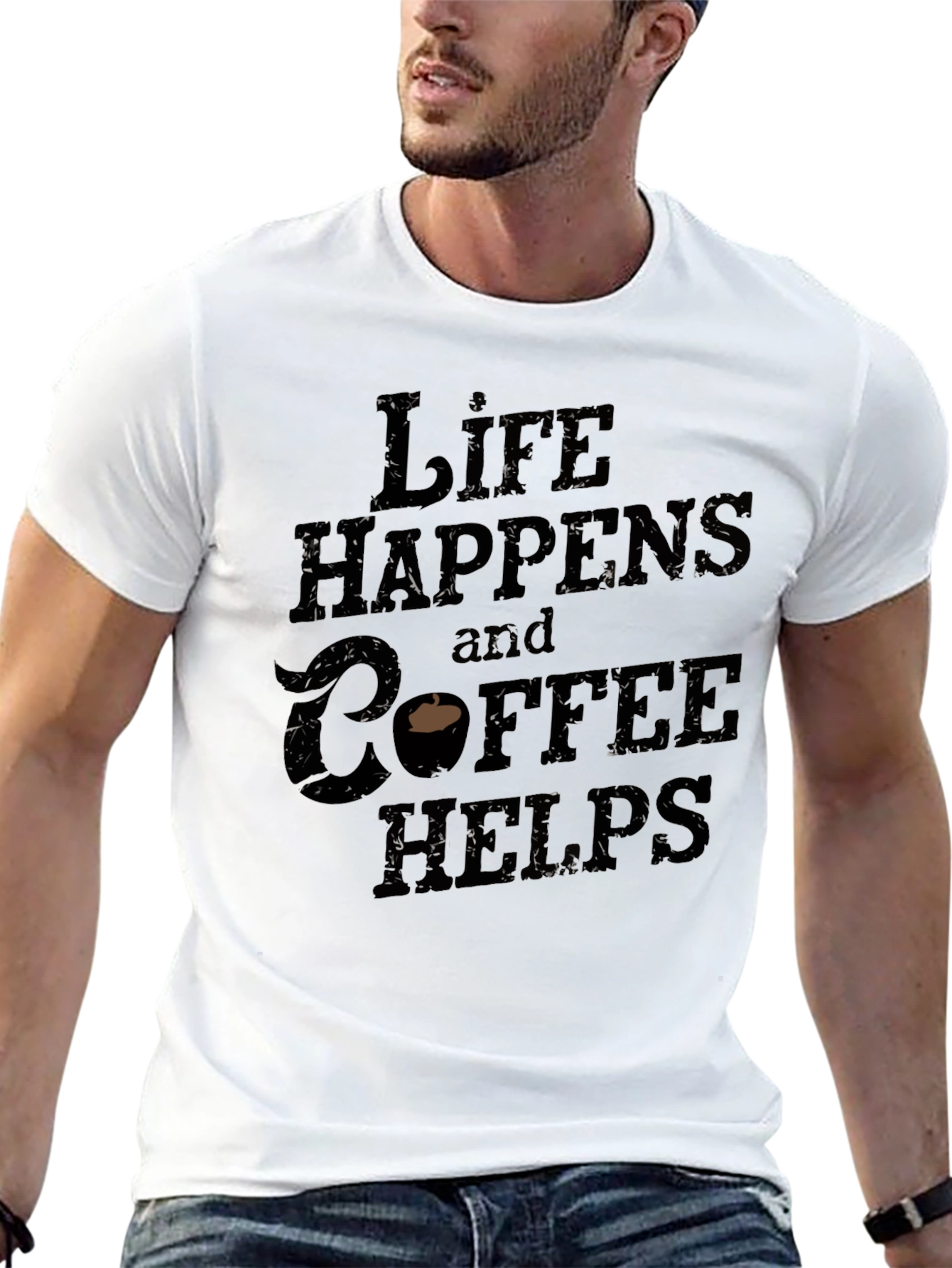 Life Happens Coffee Helps Graphic T-Shirt - 13