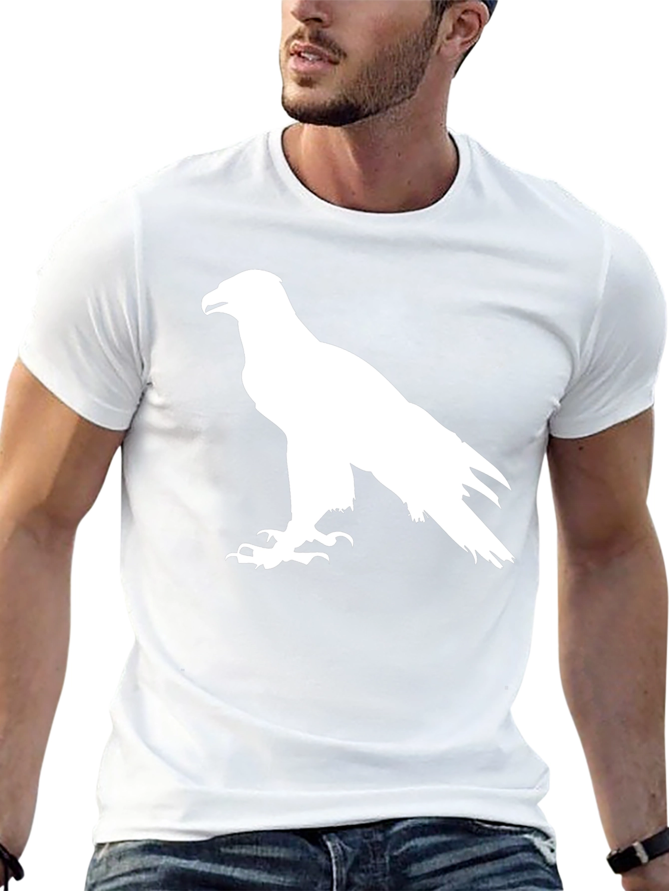 Black Eagle Silhouette Graphic Tee - Black view 13