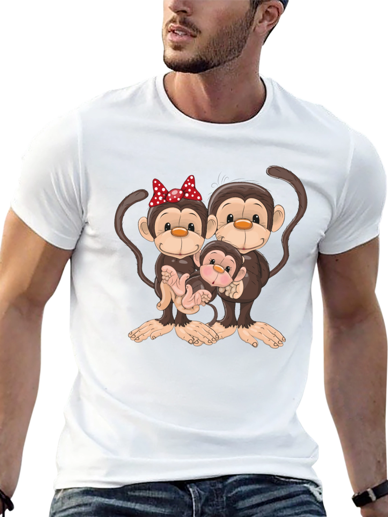 Black Monkey Family Graphic Tee view 13