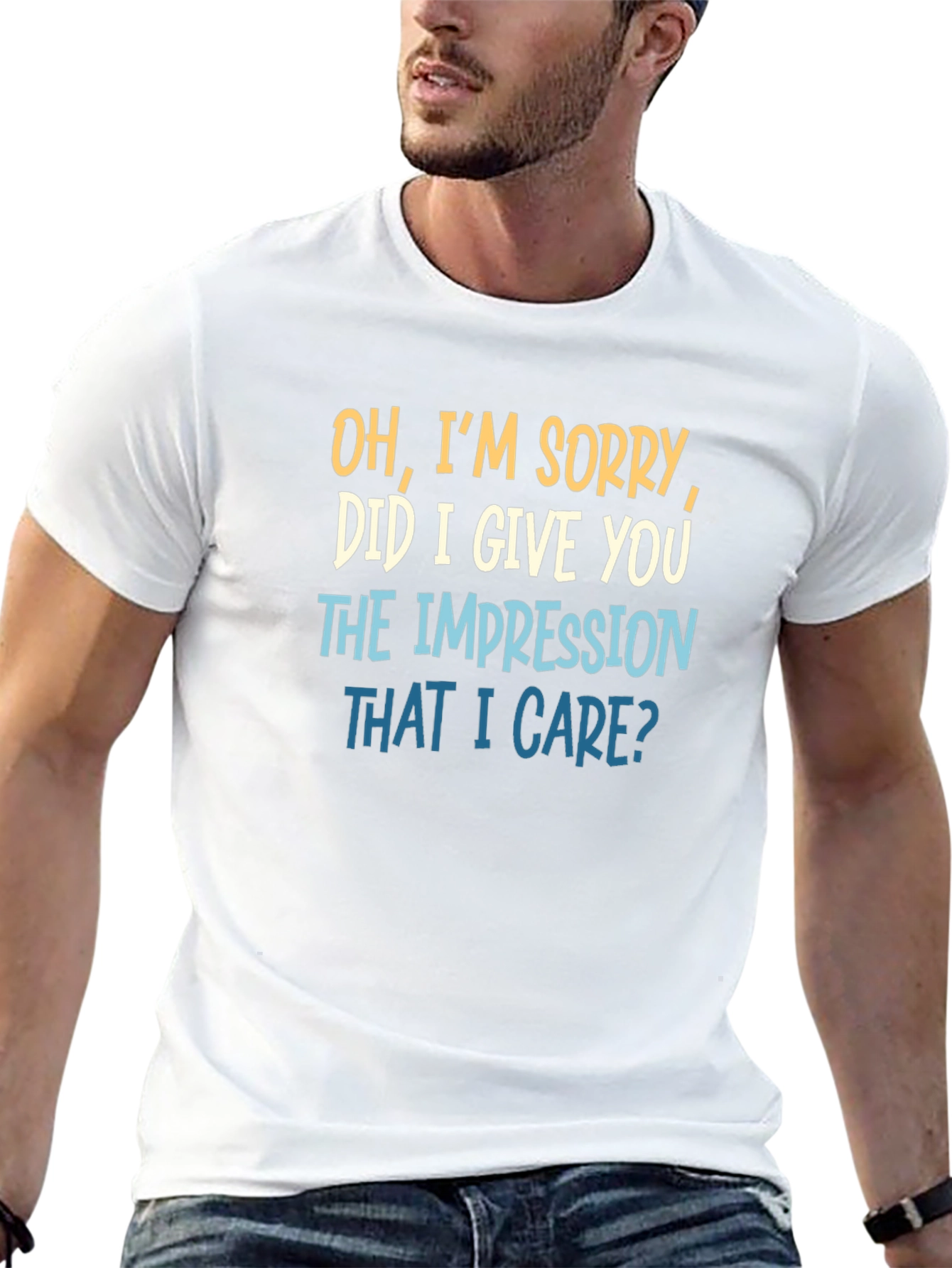 Black Funny Sarcastic Graphic T-Shirt - Did I Give You the Impression view 13