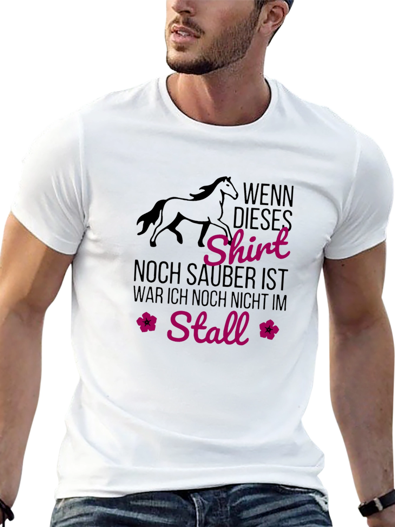 Black Horse Stall T-Shirt - Equestrian Lover's Tee view 13