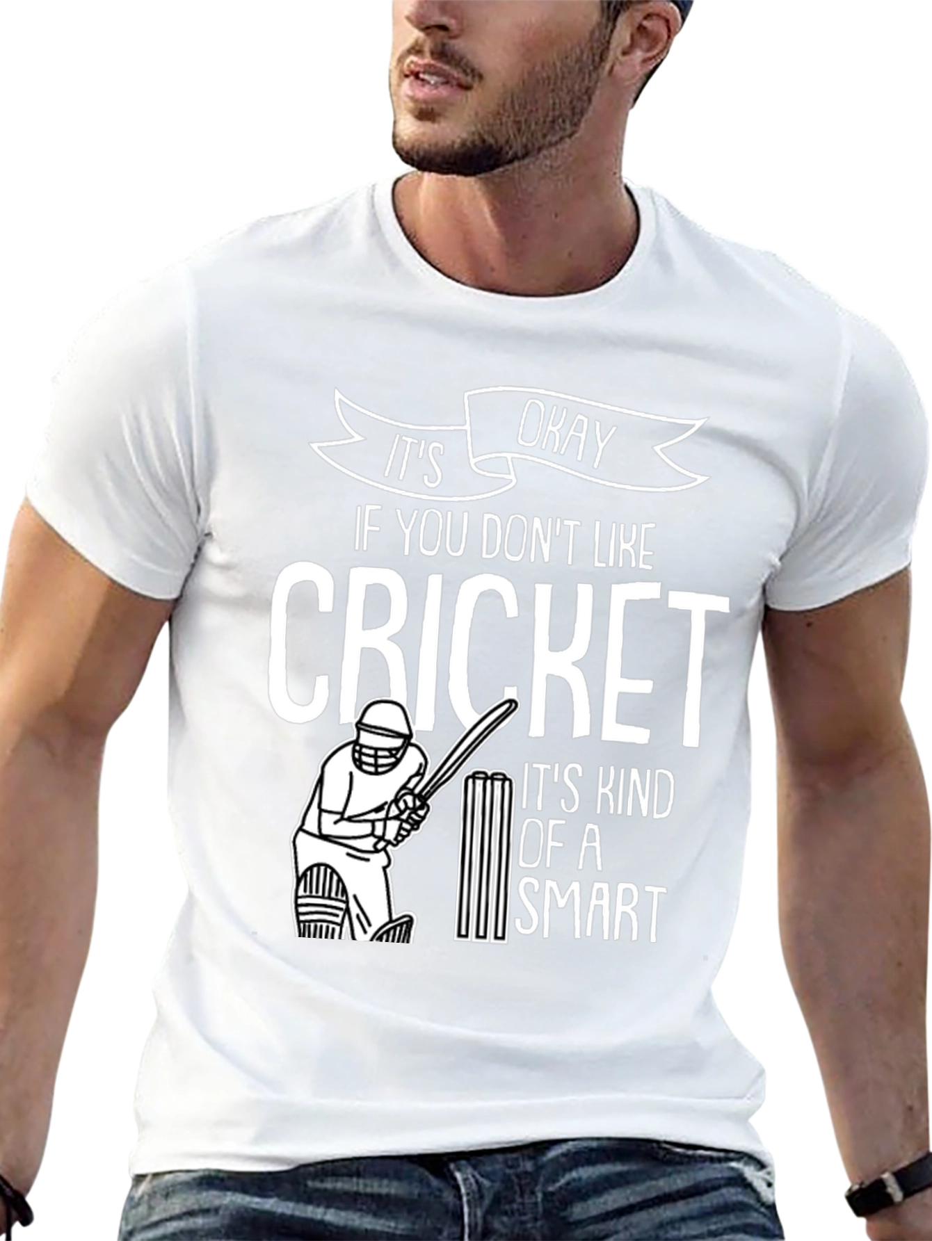 Funny Cricket T-Shirt - It's Okay Smart Design - 13