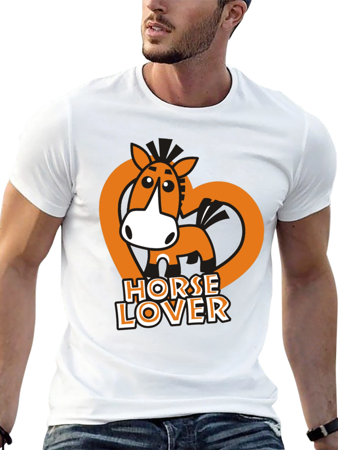 Black Horse Lover T-Shirt - Cute Cartoon Horse Design view 13
