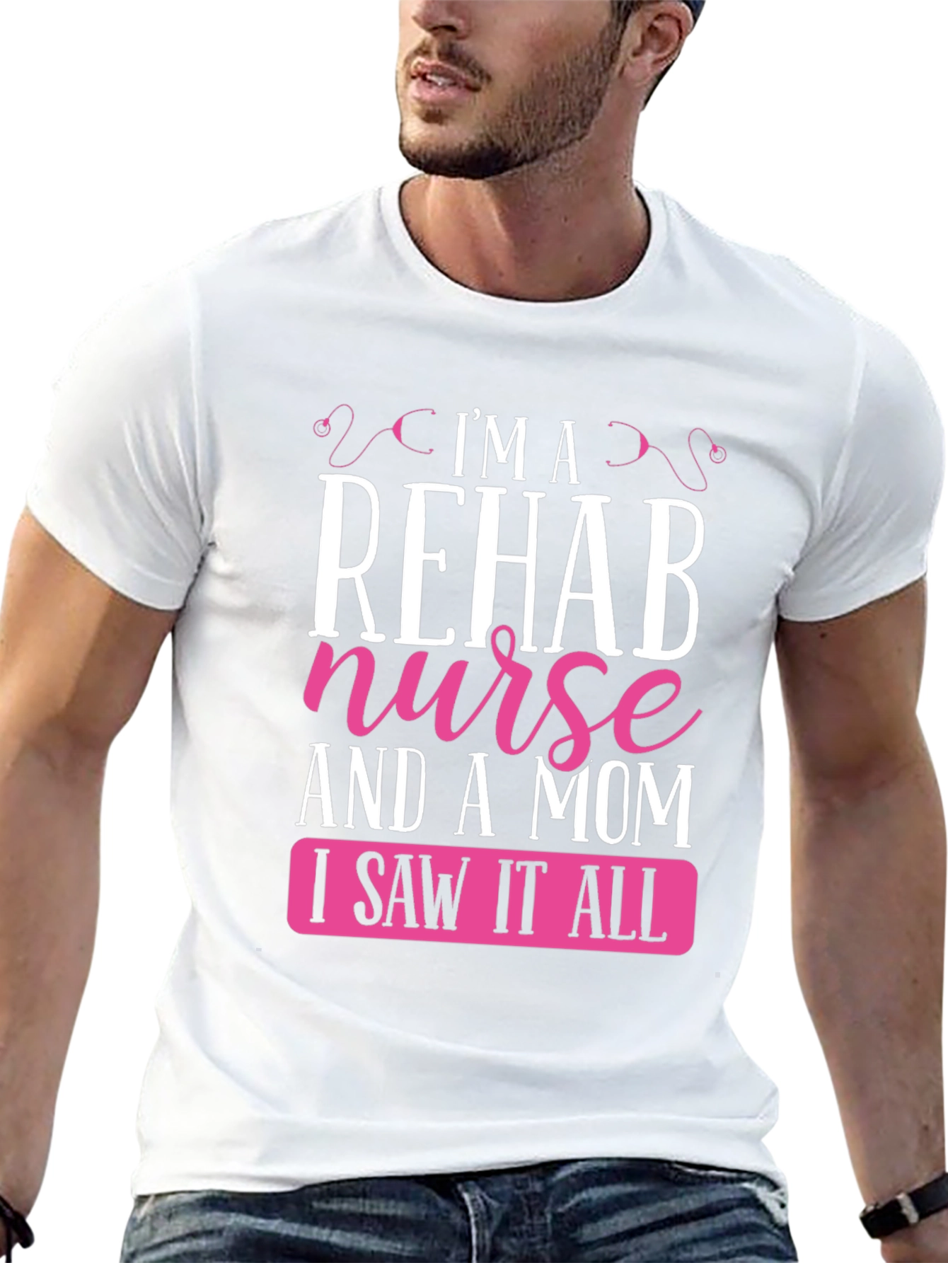 Black Rehab Nurse Mom T-Shirt view 13