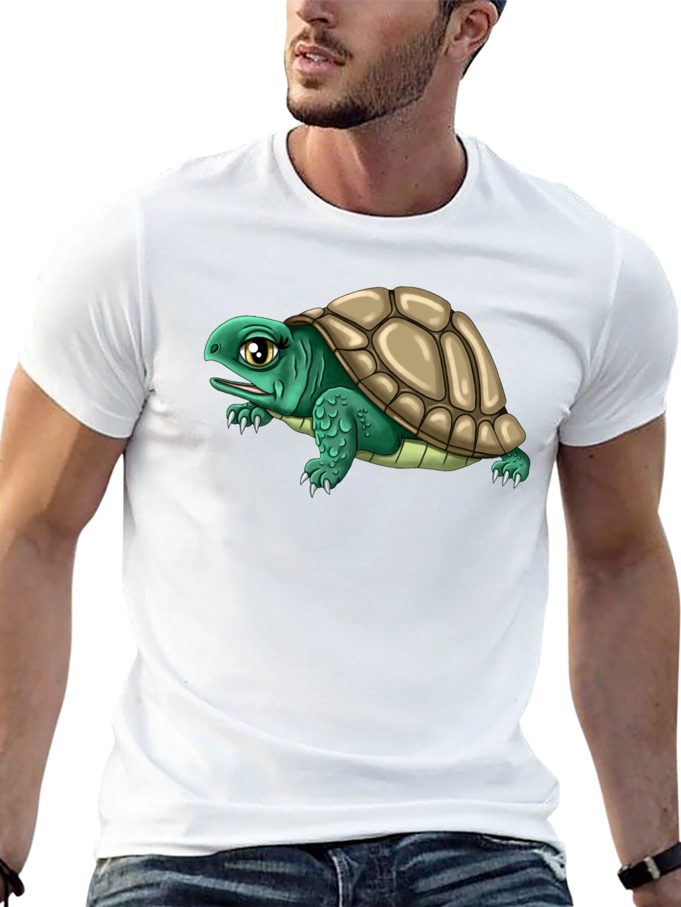 Black Turtle Graphic Black T-Shirt view 13