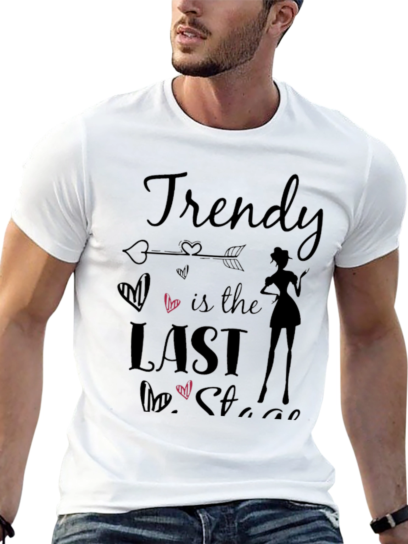 Black Trendy is the Last Stage T-Shirt view 13