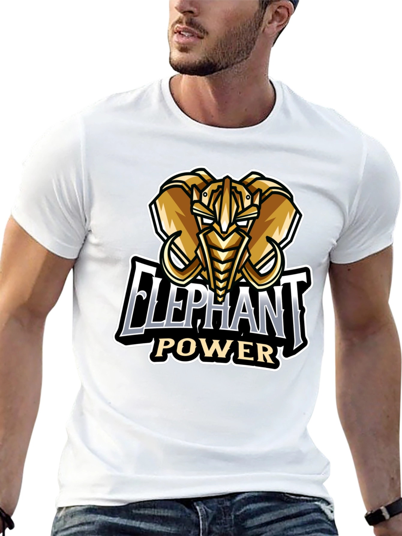Black Elephant Power Graphic T-Shirt view 13