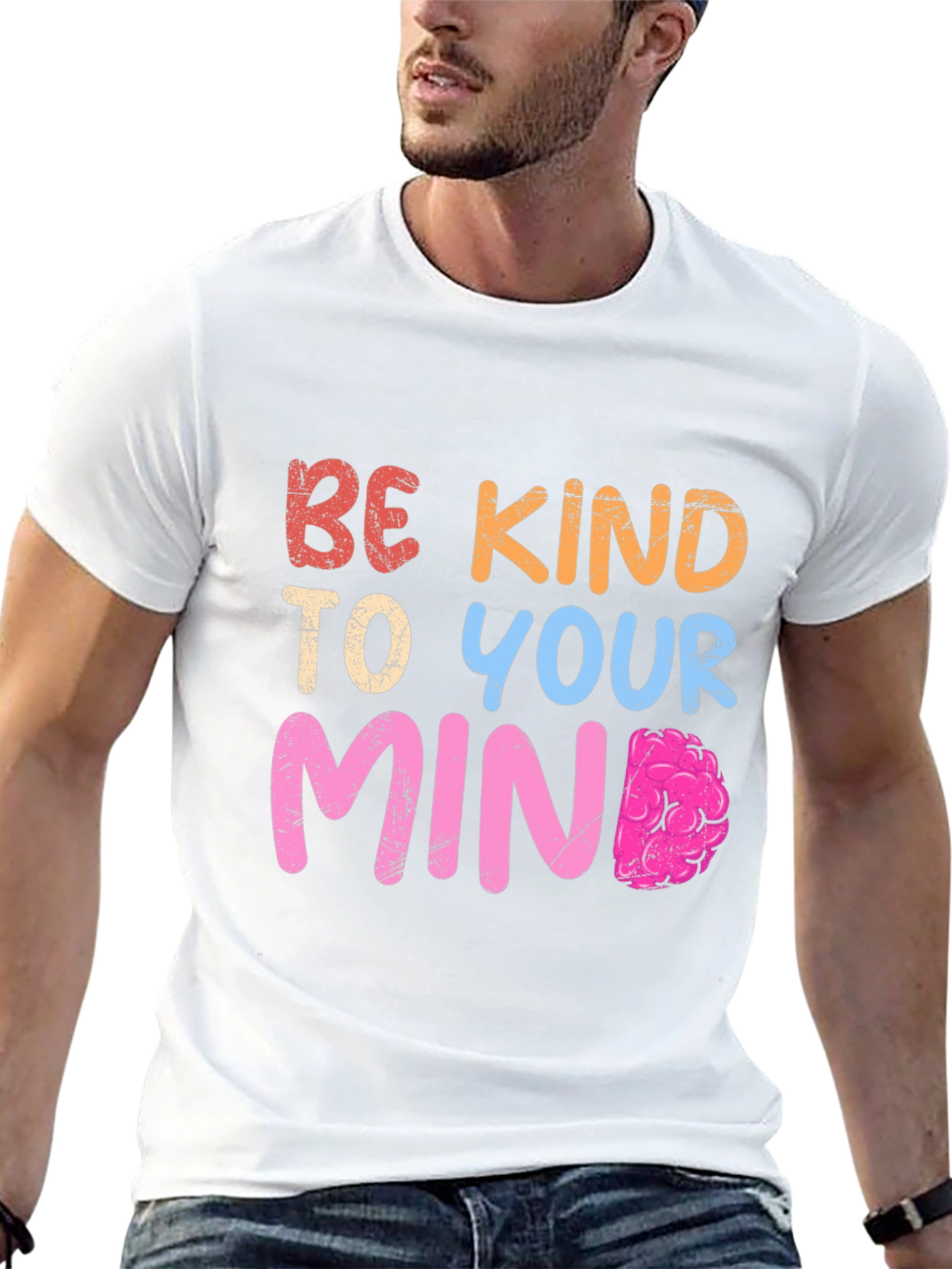 Black Be Kind To Your Mind T-Shirt view 13