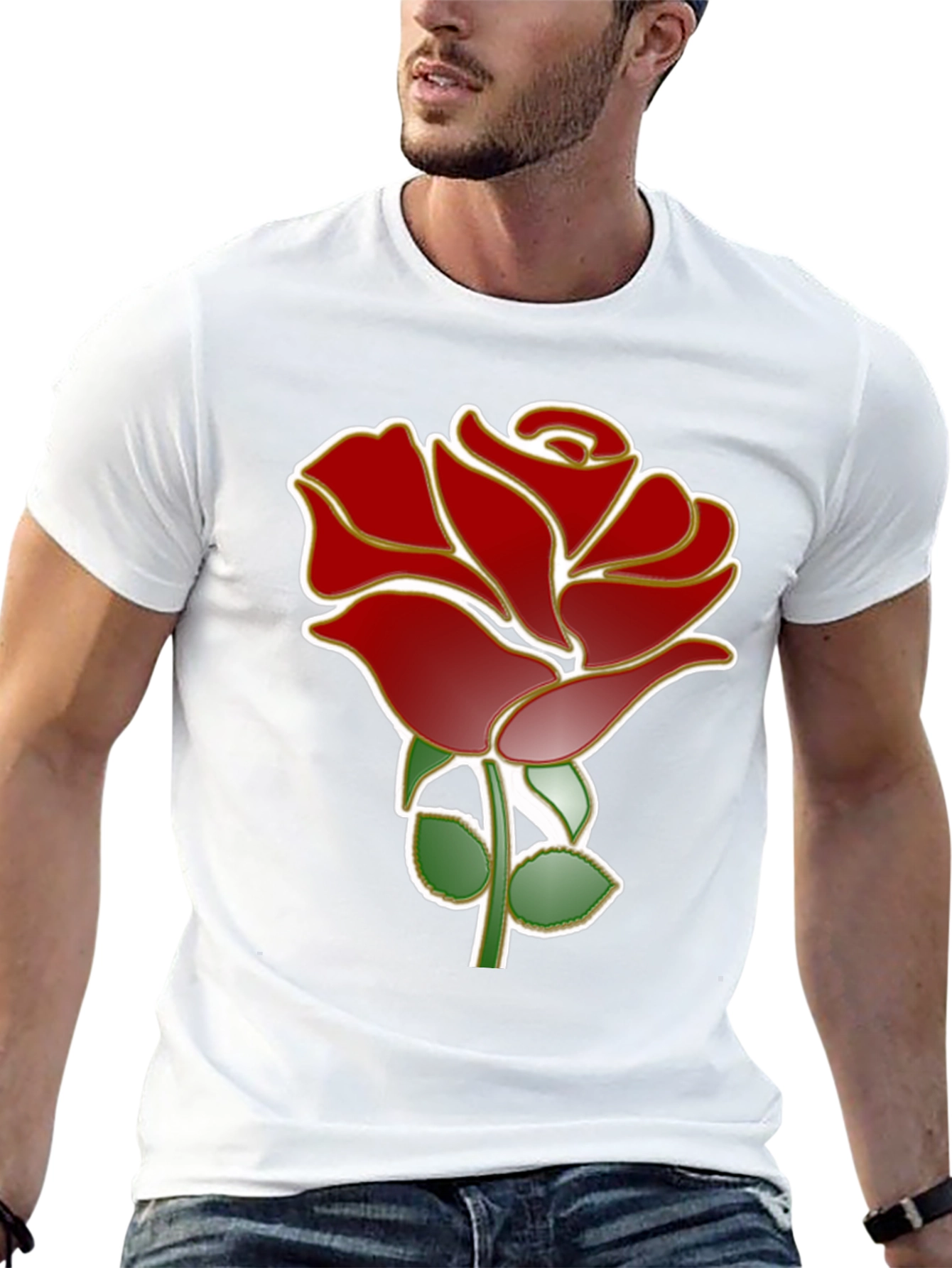 Black Rose Graphic T-Shirt - Stylish Black Tee view 13