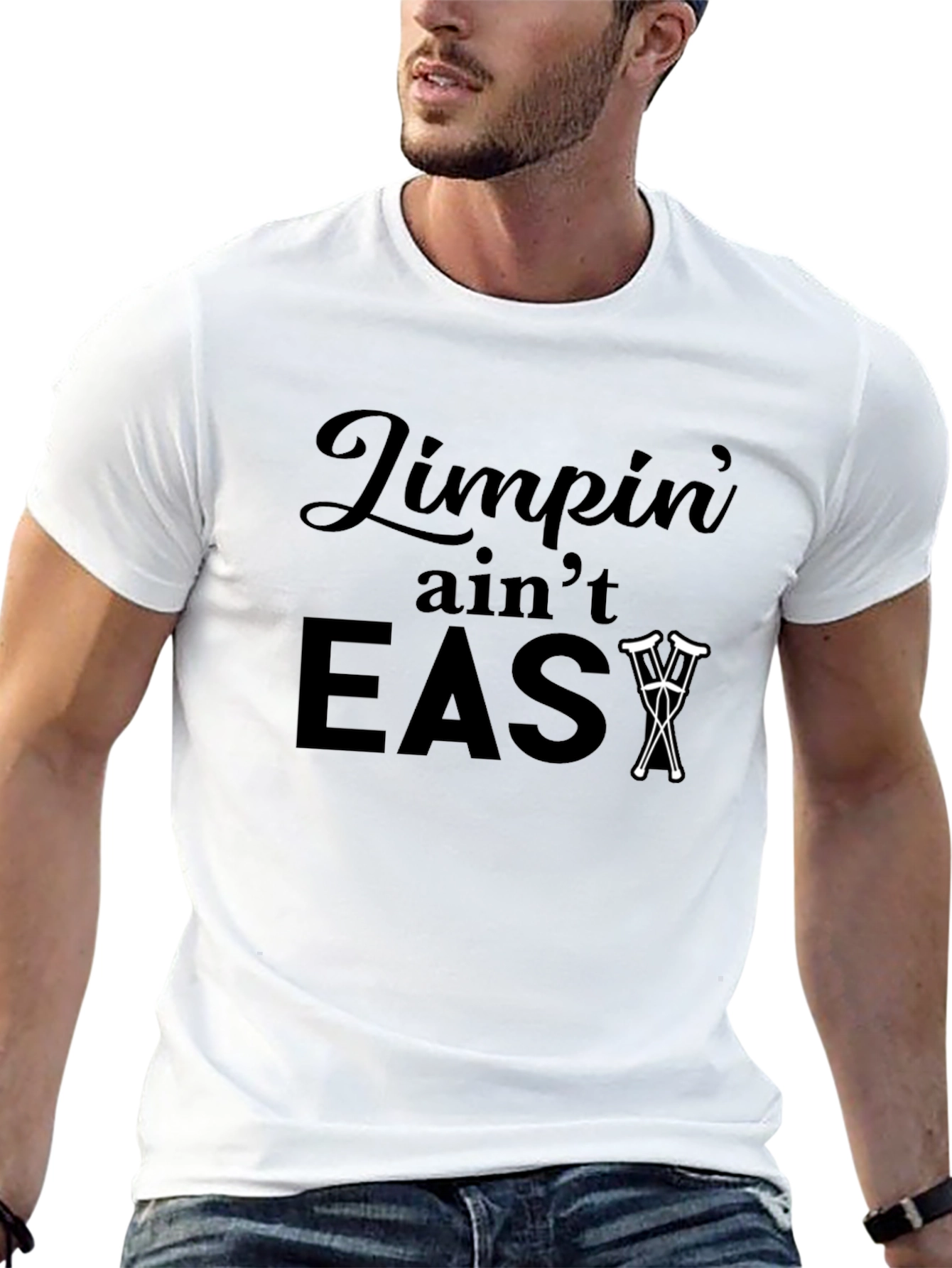 Black Limpin' Ain't Easy T-Shirt view 13
