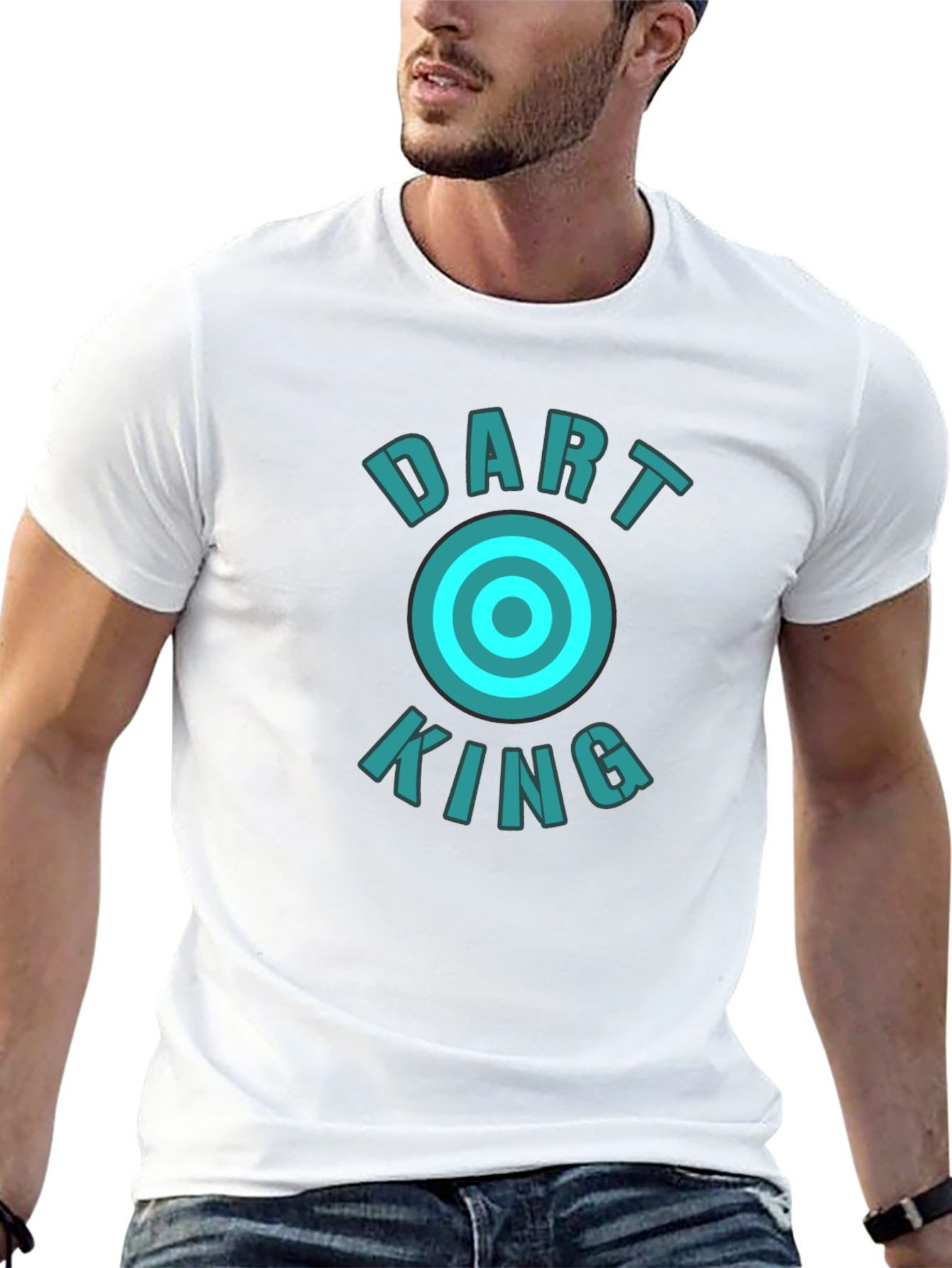 Black Dart King Graphic T-Shirt - Cool Design view 13