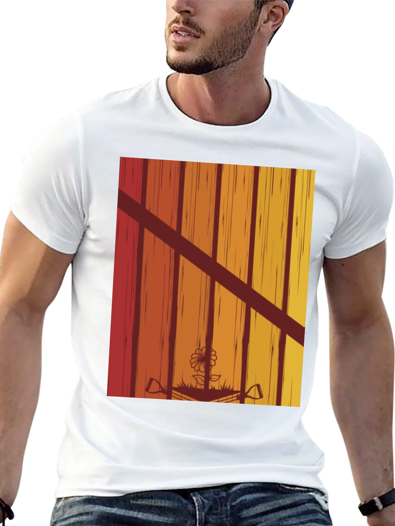 Black Retro Garden T-Shirt - Vintage Gardening Tee view 13