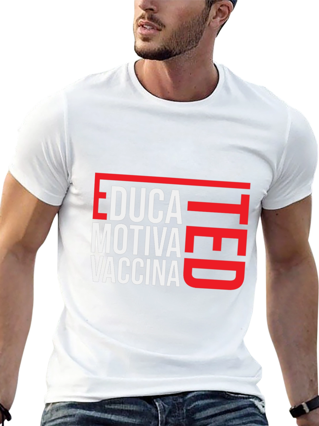 Black Educated Vaccinated T-Shirt view 13