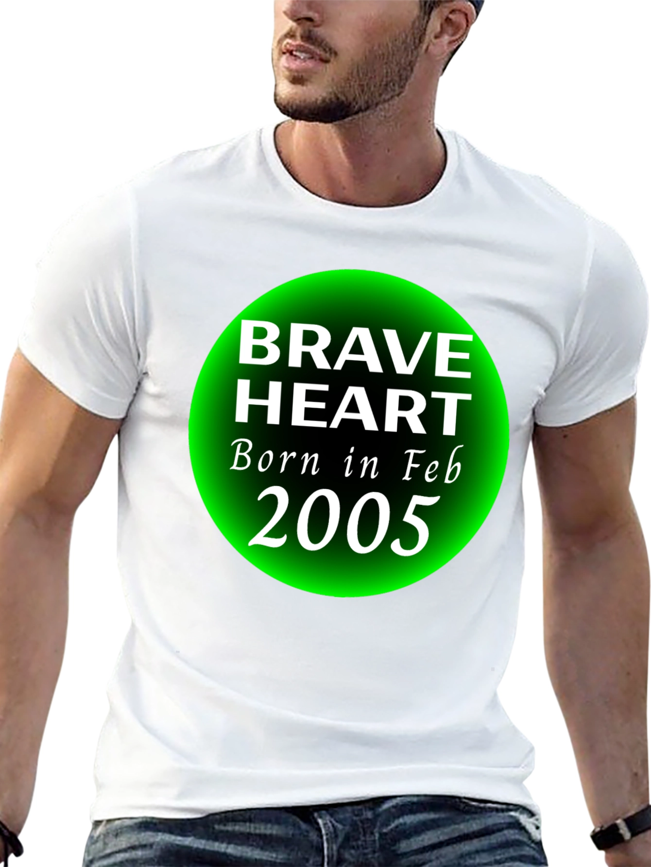 Brave Heart Born in Feb 2005 Black T-Shirt - 13